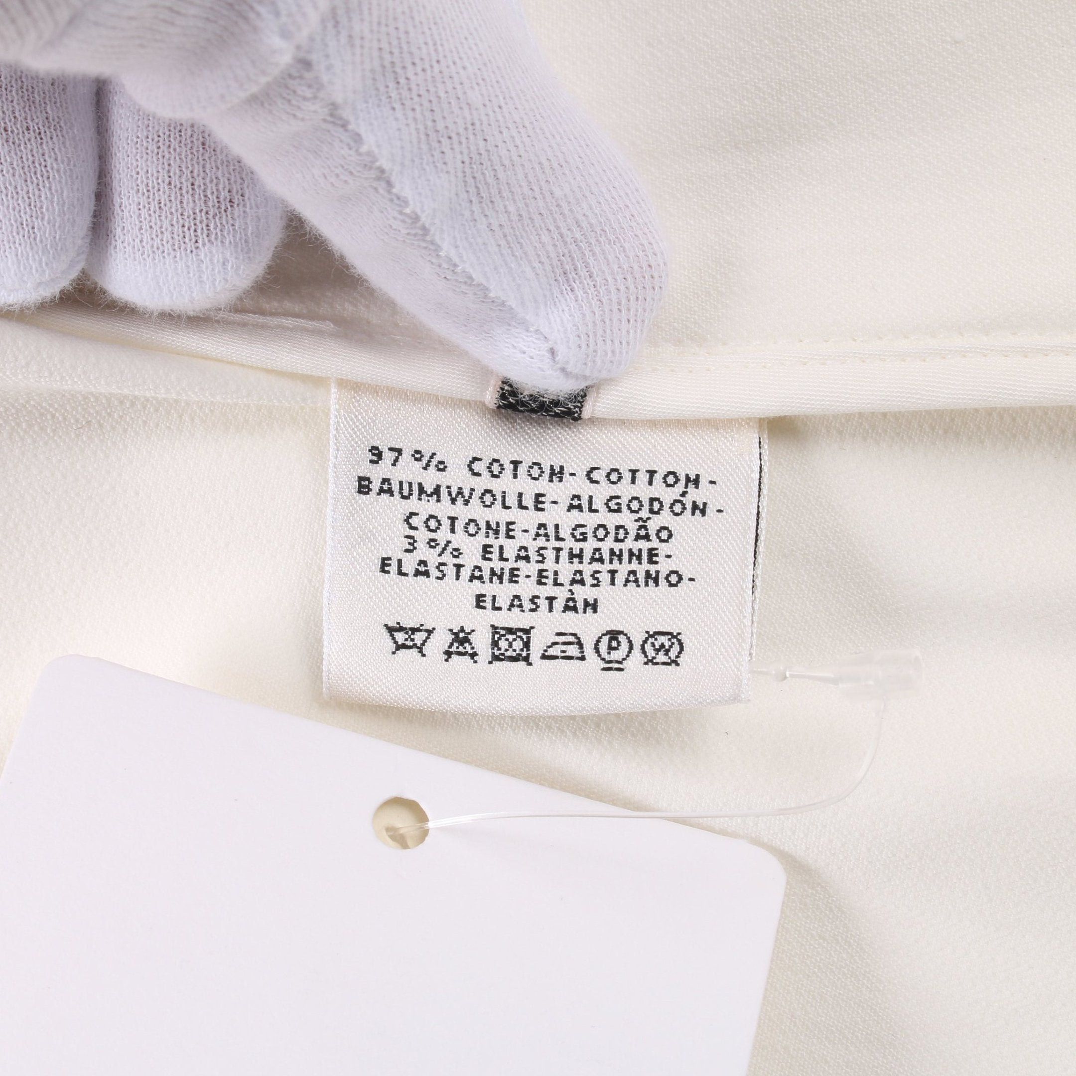 Hermes Hermes Serie Button One Piece Cotton Off White Size ONE SIZE - 4 Thumbnail