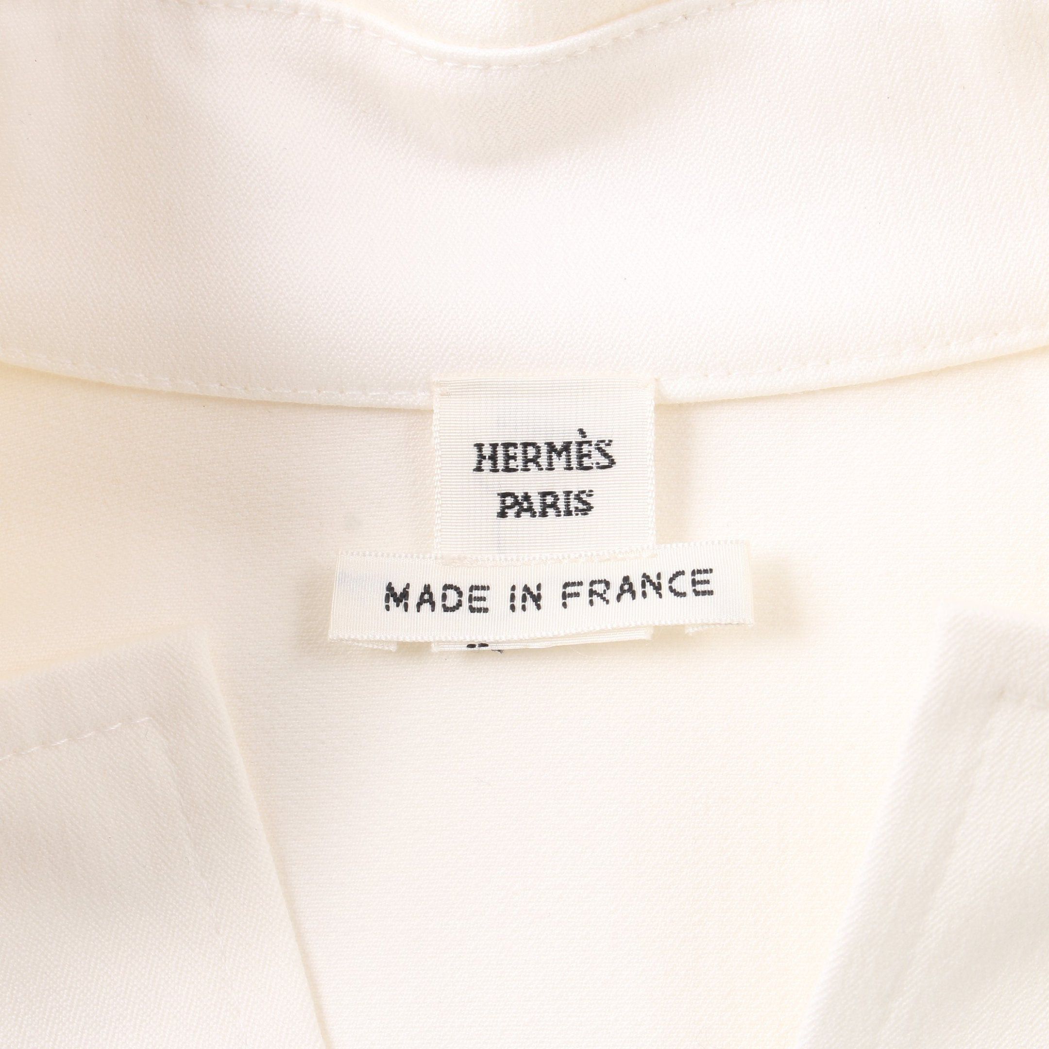 Hermes Hermes Serie Button One Piece Cotton Off White Size ONE SIZE - 3 Thumbnail