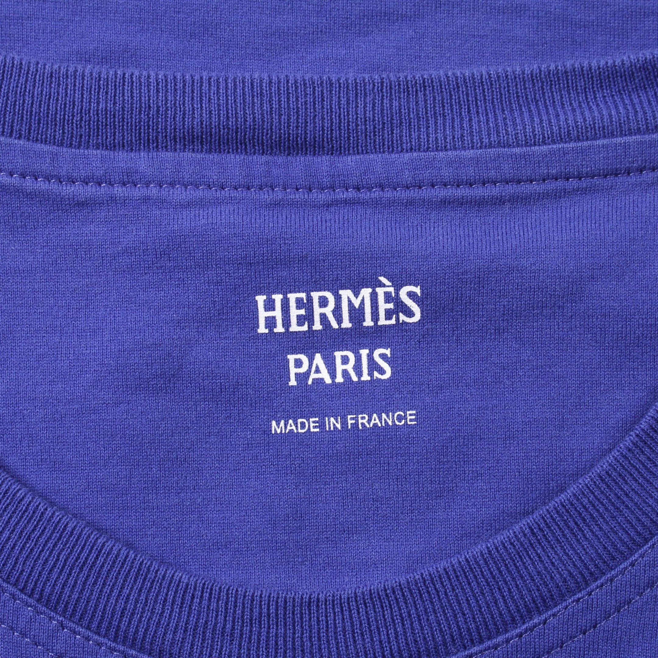 Hermes Hermes Mosaic T-Shirt Cotton Blue Size ONE SIZE - 3 Thumbnail
