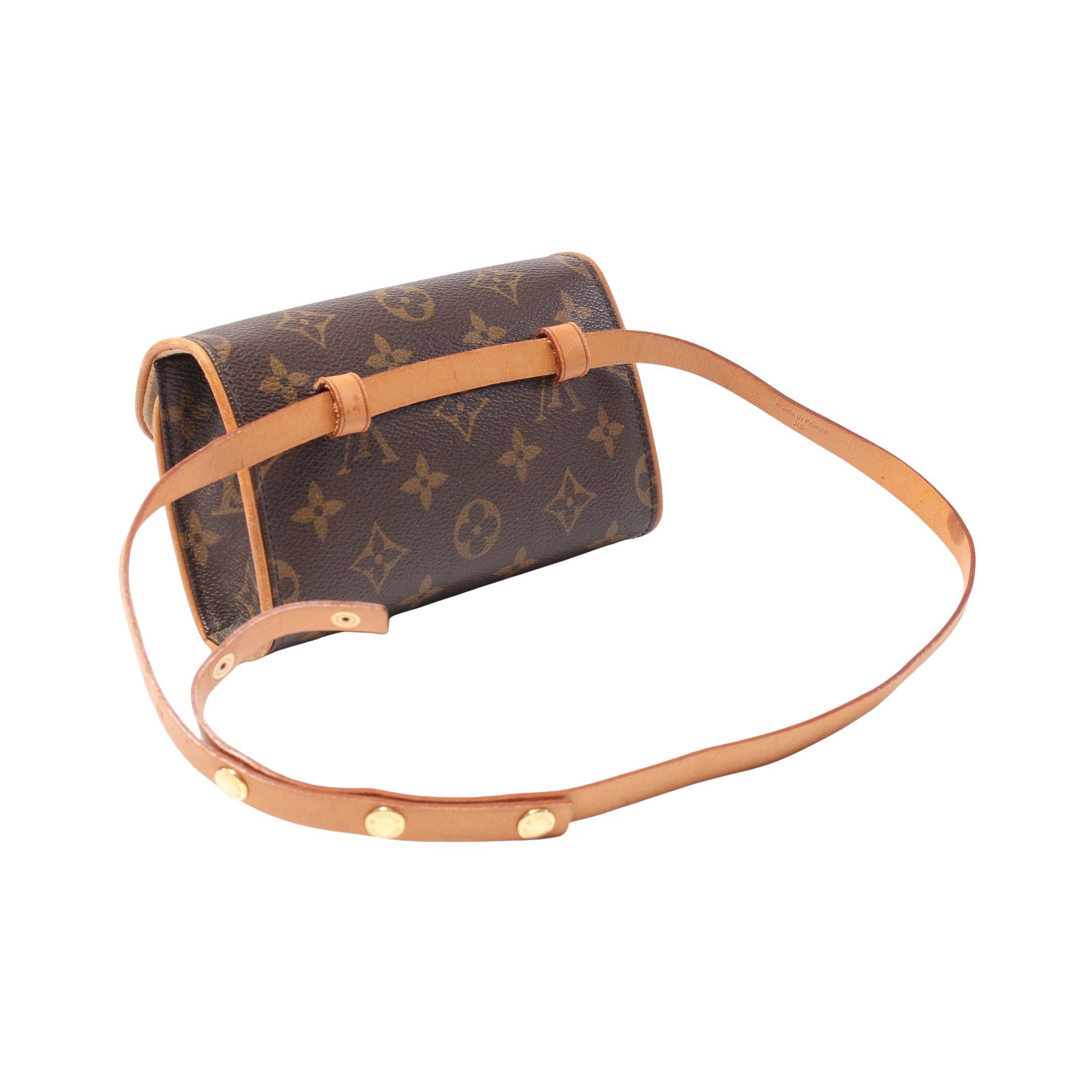 Louis Vuitton Louis Vuitton Pochette Florentine Monogram Body Bag Waist Leather Brown With Xs Size Belt Size ONE SIZE - 2 Thumbnail
