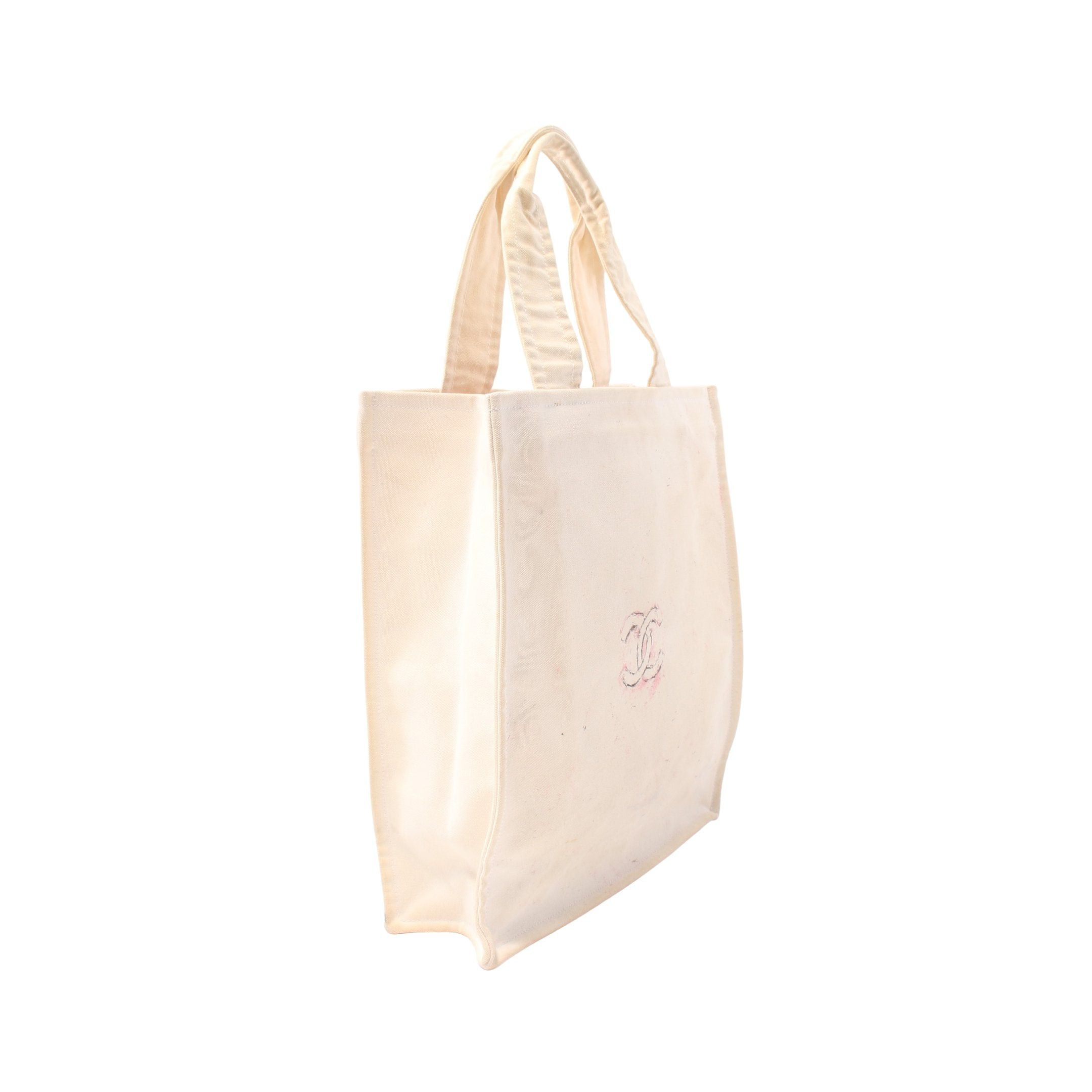 Chanel Chanel Miami Cruise Line Handbag Tote Bag Canvas White Multicolor Silver Hardware Size ONE SIZE - 2 Thumbnail