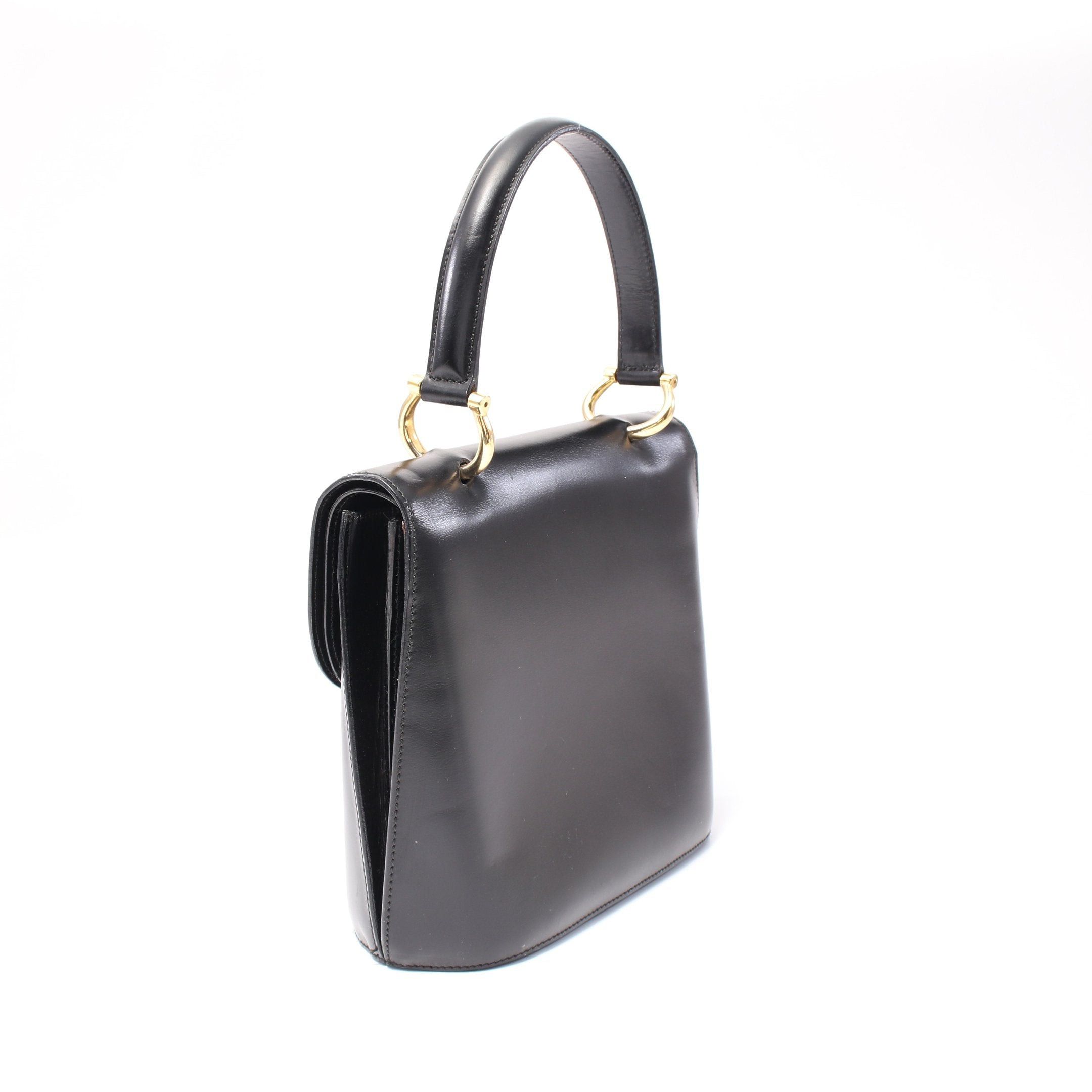 Celine Celine Handbag Leather Black Size ONE SIZE - 2 Thumbnail
