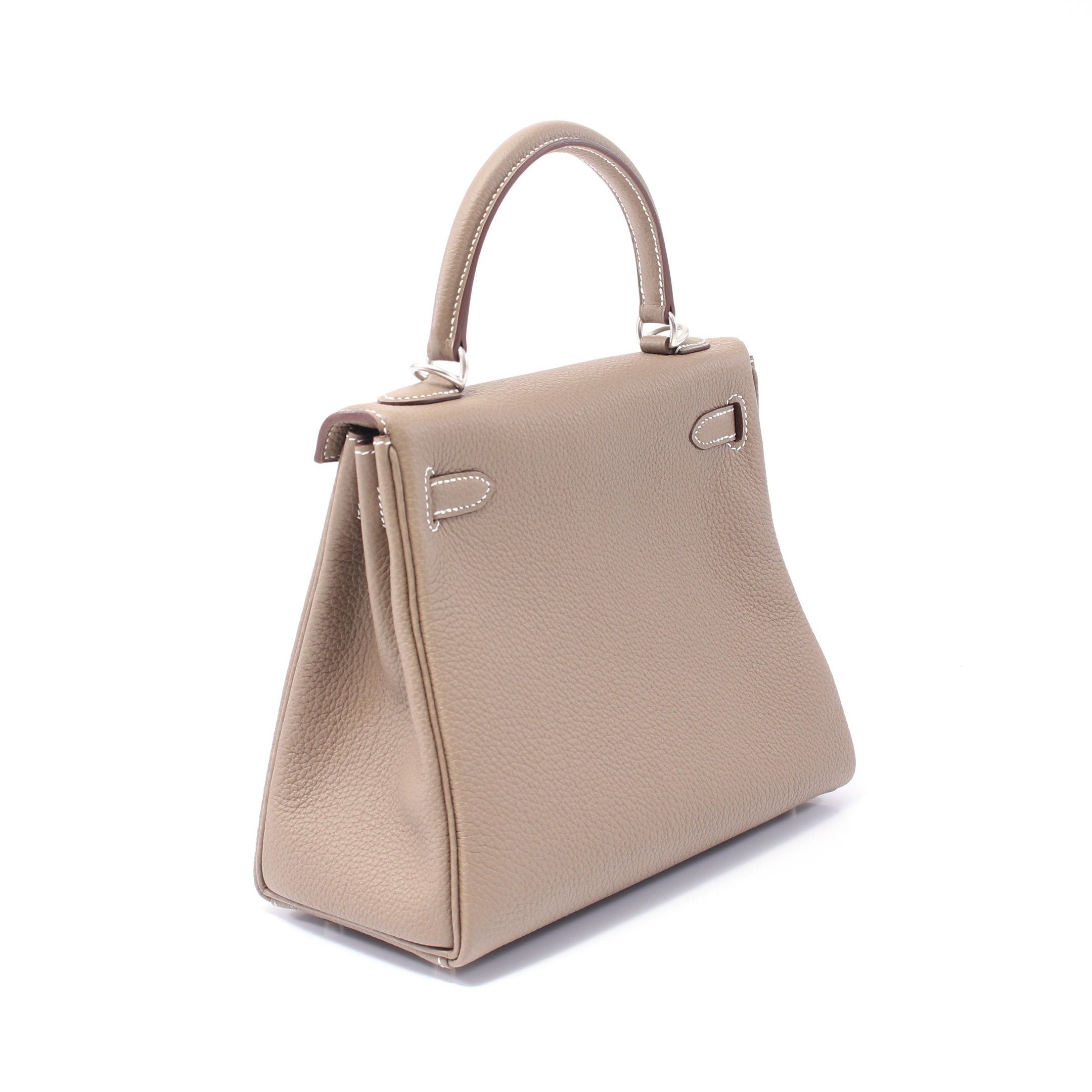 Hermes Hermes Kelly 25 Etoupe Handbag Togo Gray Brown Silver Hardware Inner Stitch K Stamp Size ONE SIZE - 2 Thumbnail
