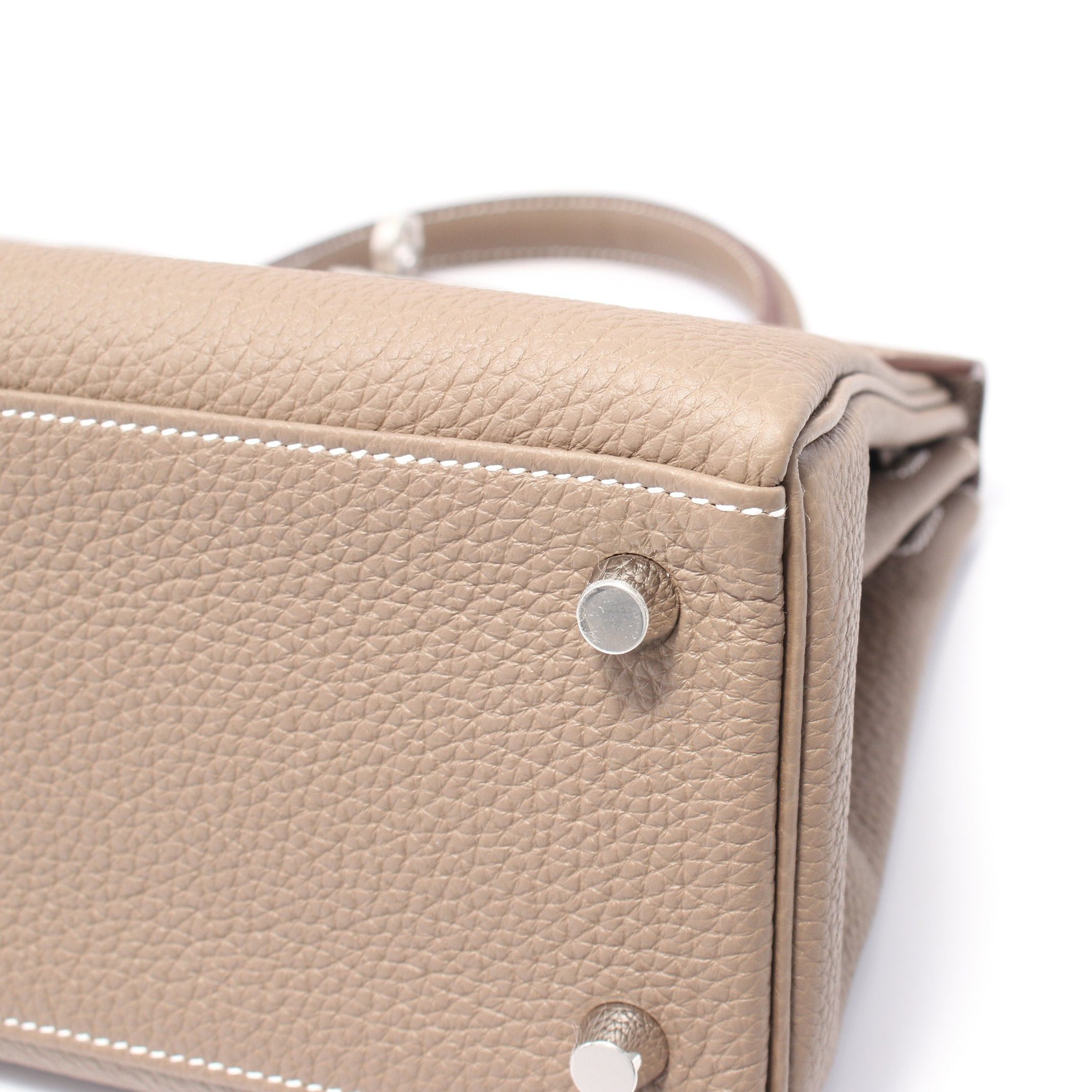 Hermes Hermes Kelly 25 Etoupe Handbag Togo Gray Brown Silver Hardware Inner Stitch K Stamp Size ONE SIZE - 9 Thumbnail