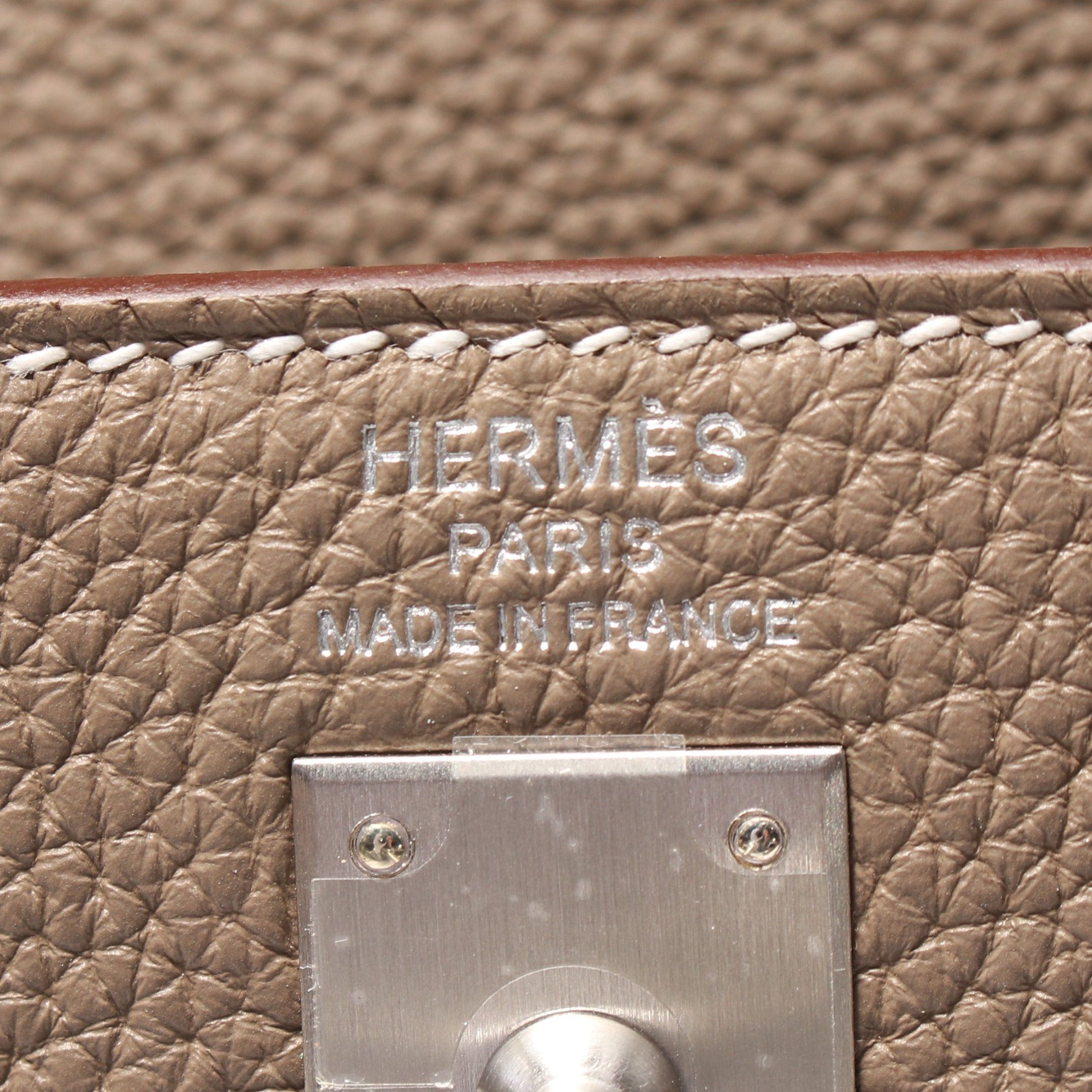 Hermes Hermes Kelly 25 Etoupe Handbag Togo Gray Brown Silver Hardware Inner Stitch K Stamp Size ONE SIZE - 4 Thumbnail