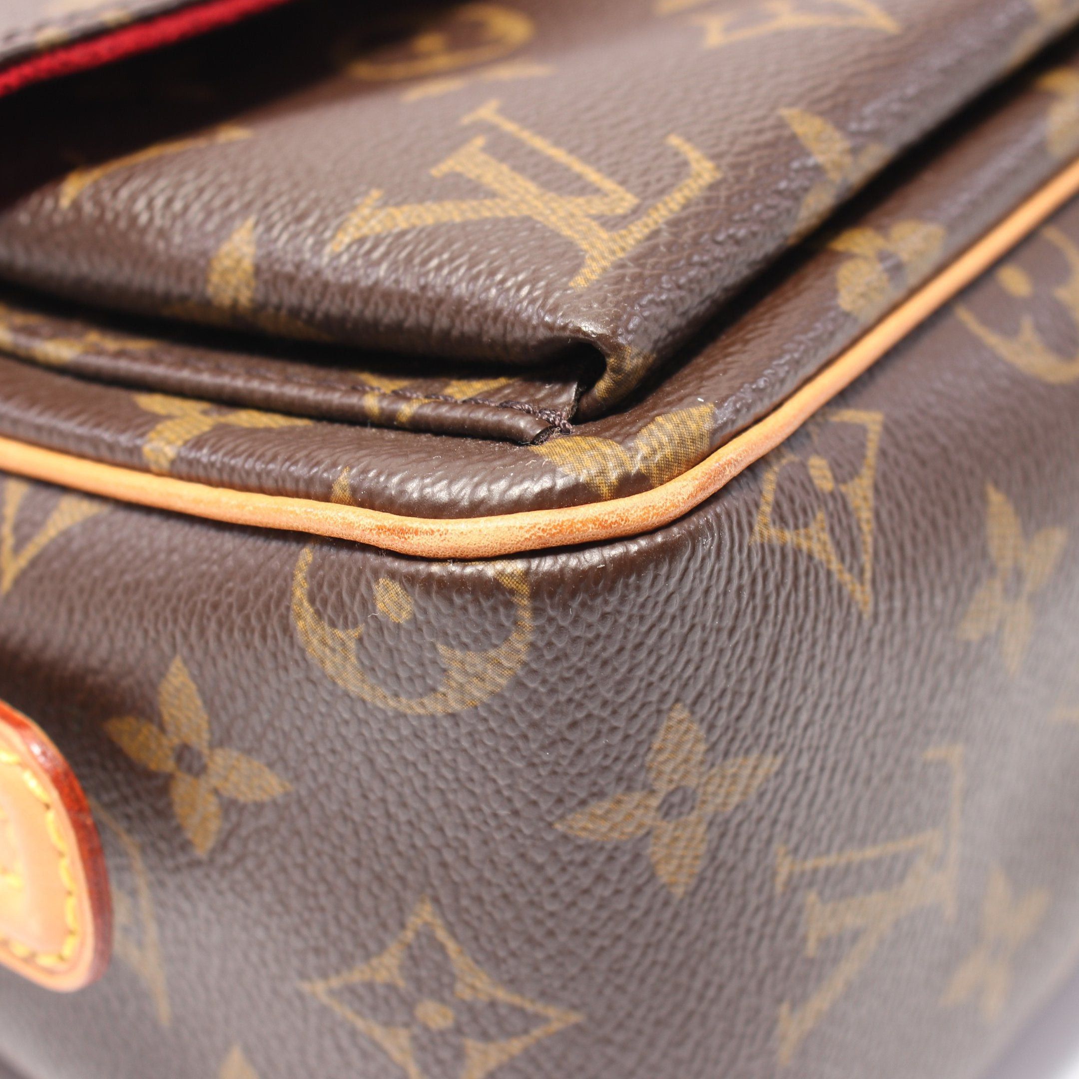 Louis Vuitton Louis Vuitton Vivacite Mm Monogram Shoulder Bag Leather Brown Size ONE SIZE - 8 Thumbnail
