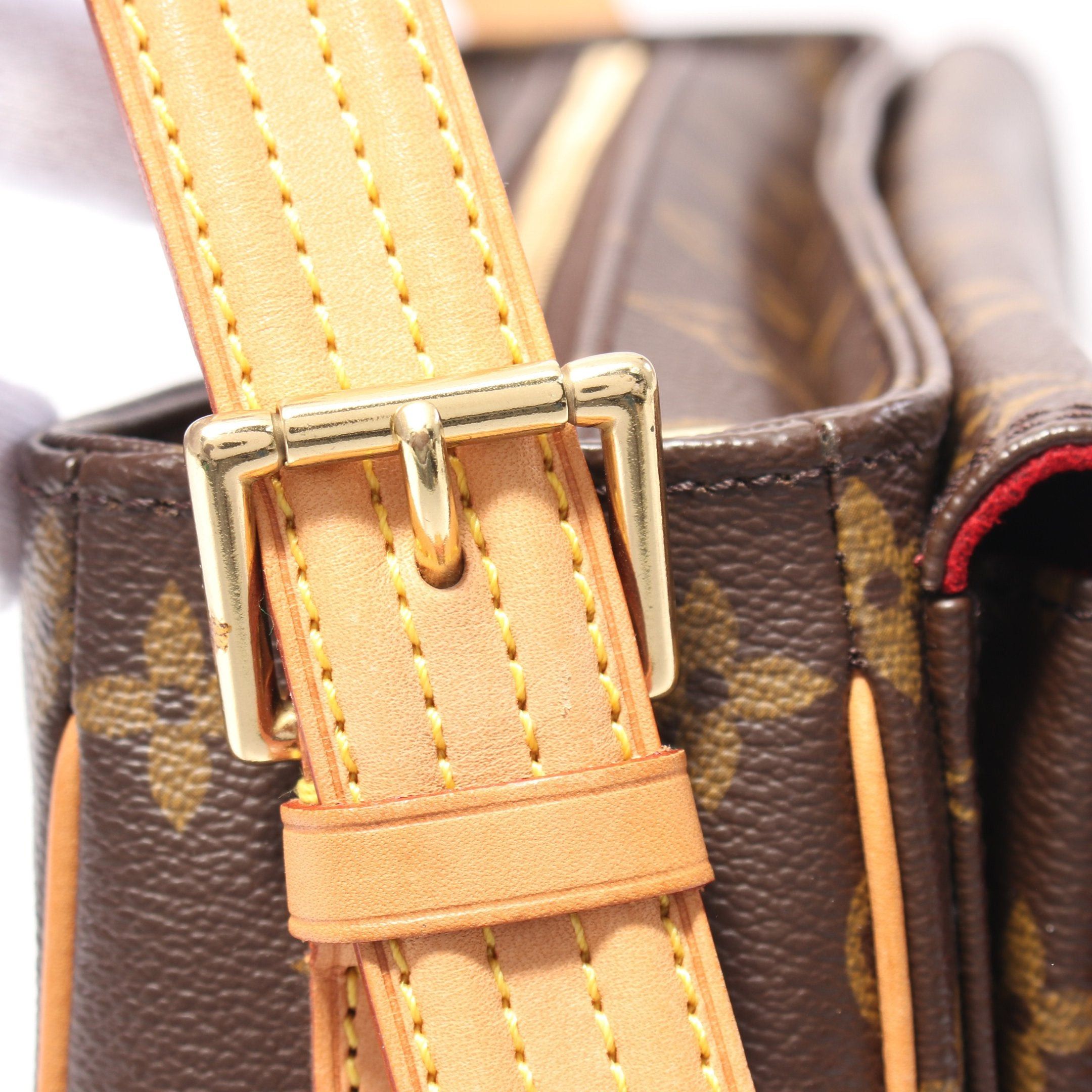 Louis Vuitton Louis Vuitton Vivacite Mm Monogram Shoulder Bag Leather Brown Size ONE SIZE - 9 Thumbnail