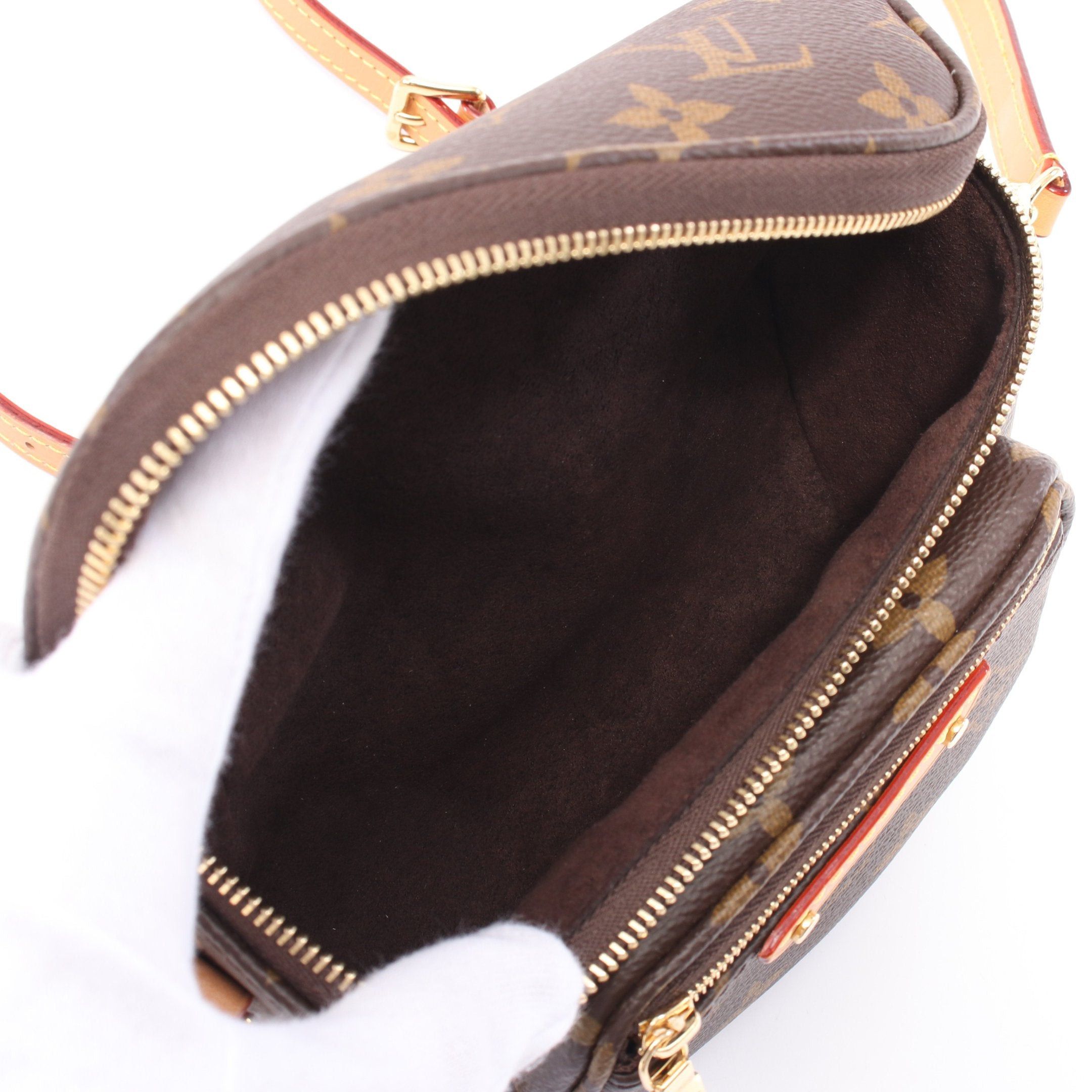 Louis Vuitton Louis Vuitton Mini Bum Bag Monogram Chain Handbag Leather Brown Size ONE SIZE - 3 Thumbnail
