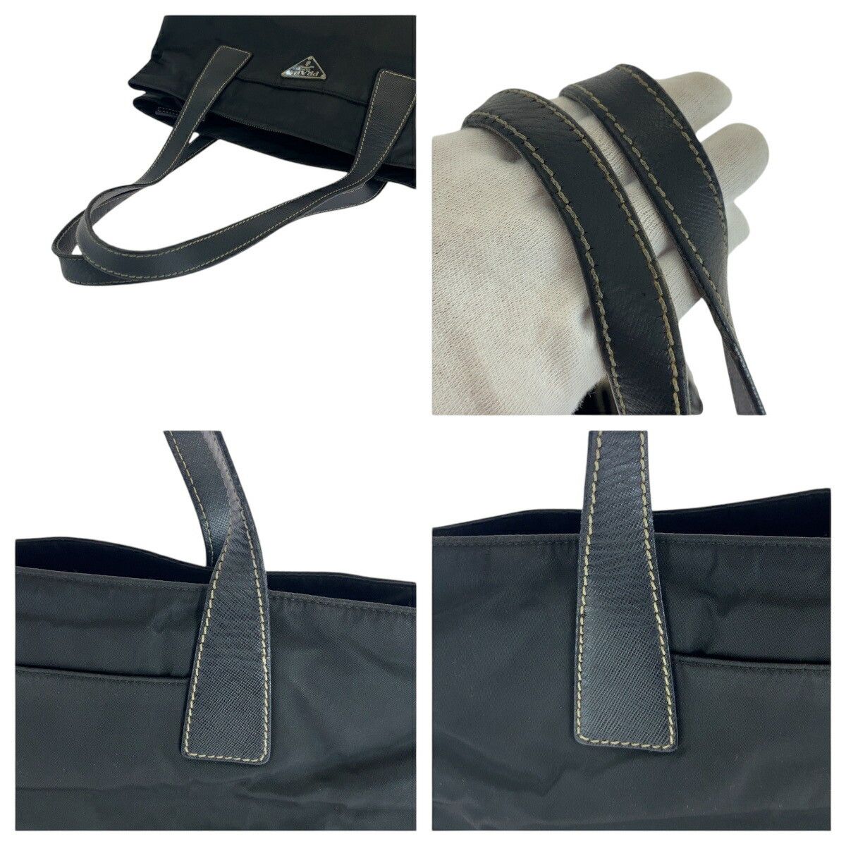 Prada Prada Prada Tessuto Triangle Logo Plate Nylon Tote Bag 501347 Others Tote Bag Size ONE SIZE - 5 Thumbnail