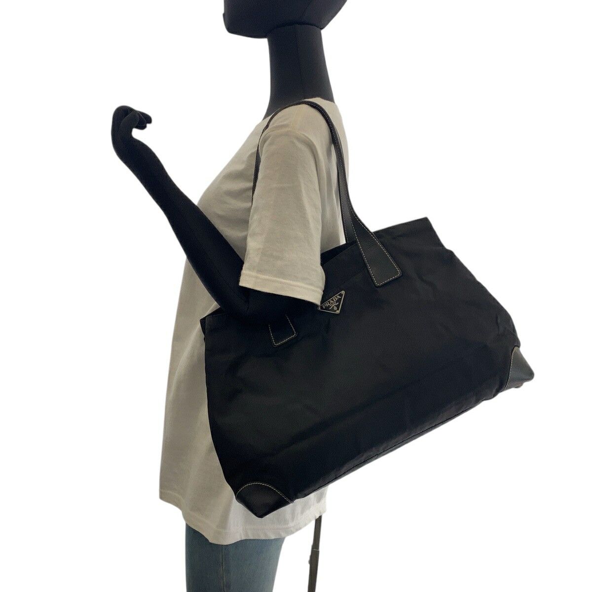 Prada Prada Prada Tessuto Triangle Logo Plate Nylon Tote Bag 501347 Others Tote Bag Size ONE SIZE - 7 Thumbnail