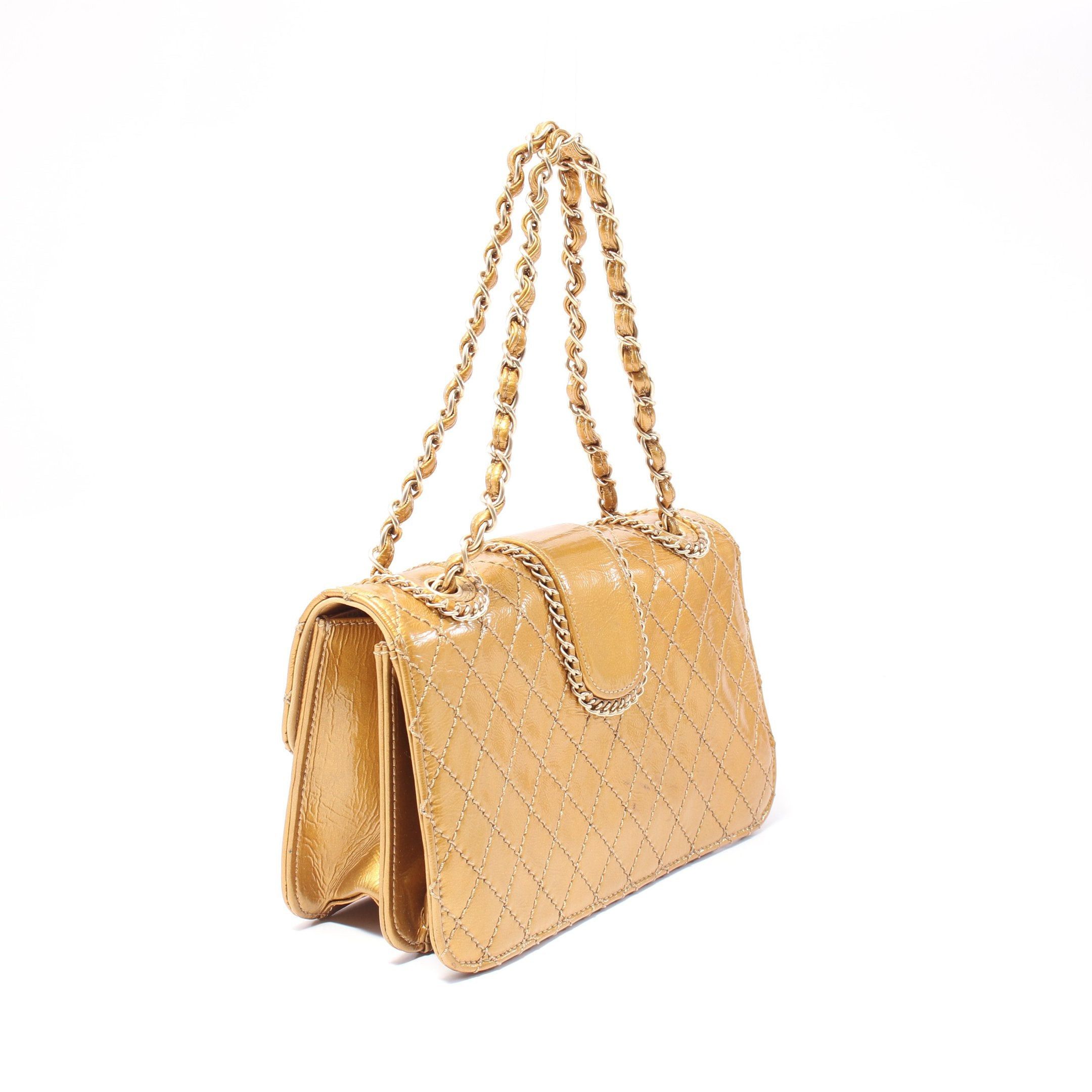 Chanel Chanel Matelasse Luxury Line Double Chain Shoulder Bag Patent Leather Gold Hardware Size ONE SIZE - 2 Thumbnail