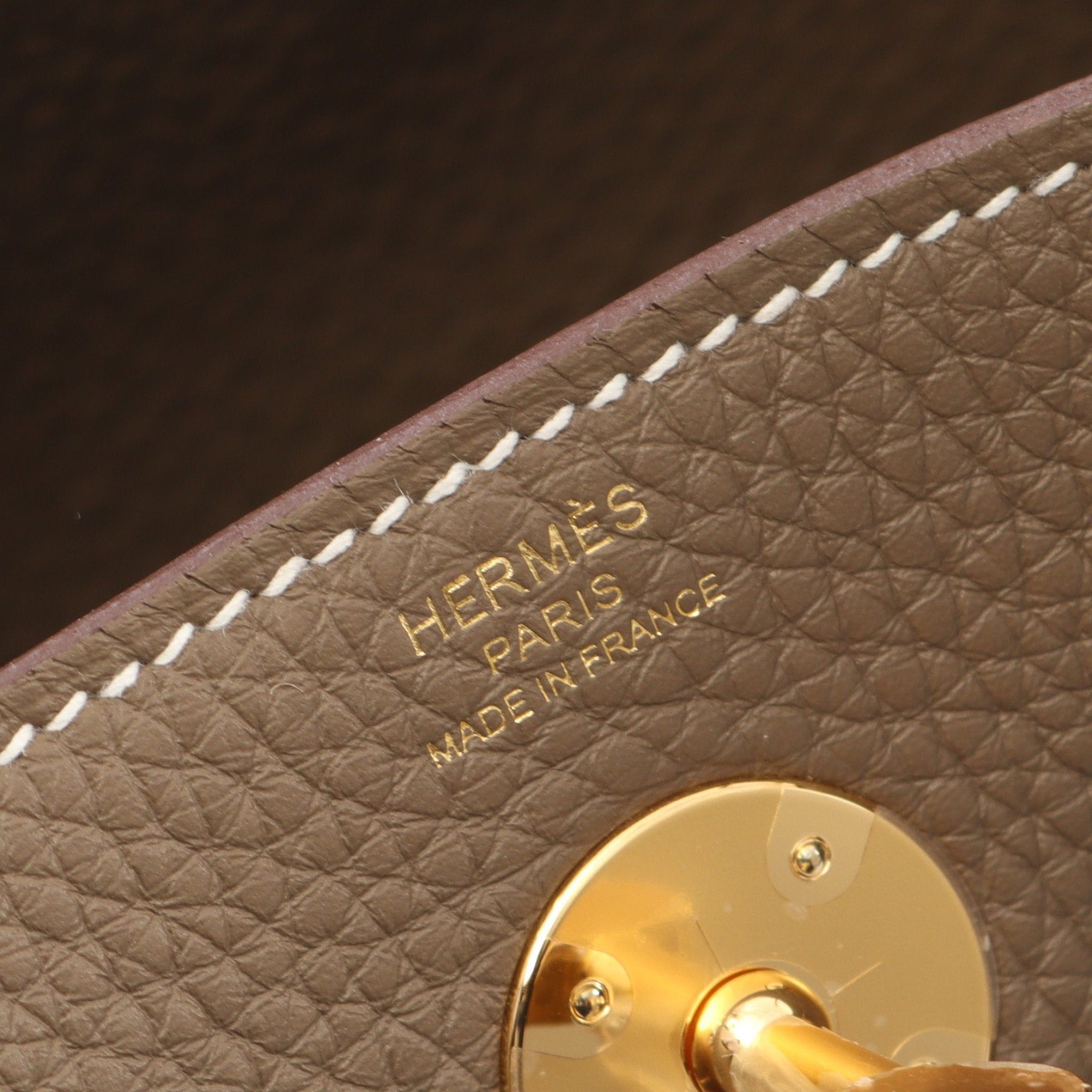 Hermes Hermes Lindy 26 Shoulder Bag Clemence Leather Gray Brown Gold Hardware K Stamp Size ONE SIZE - 4 Thumbnail