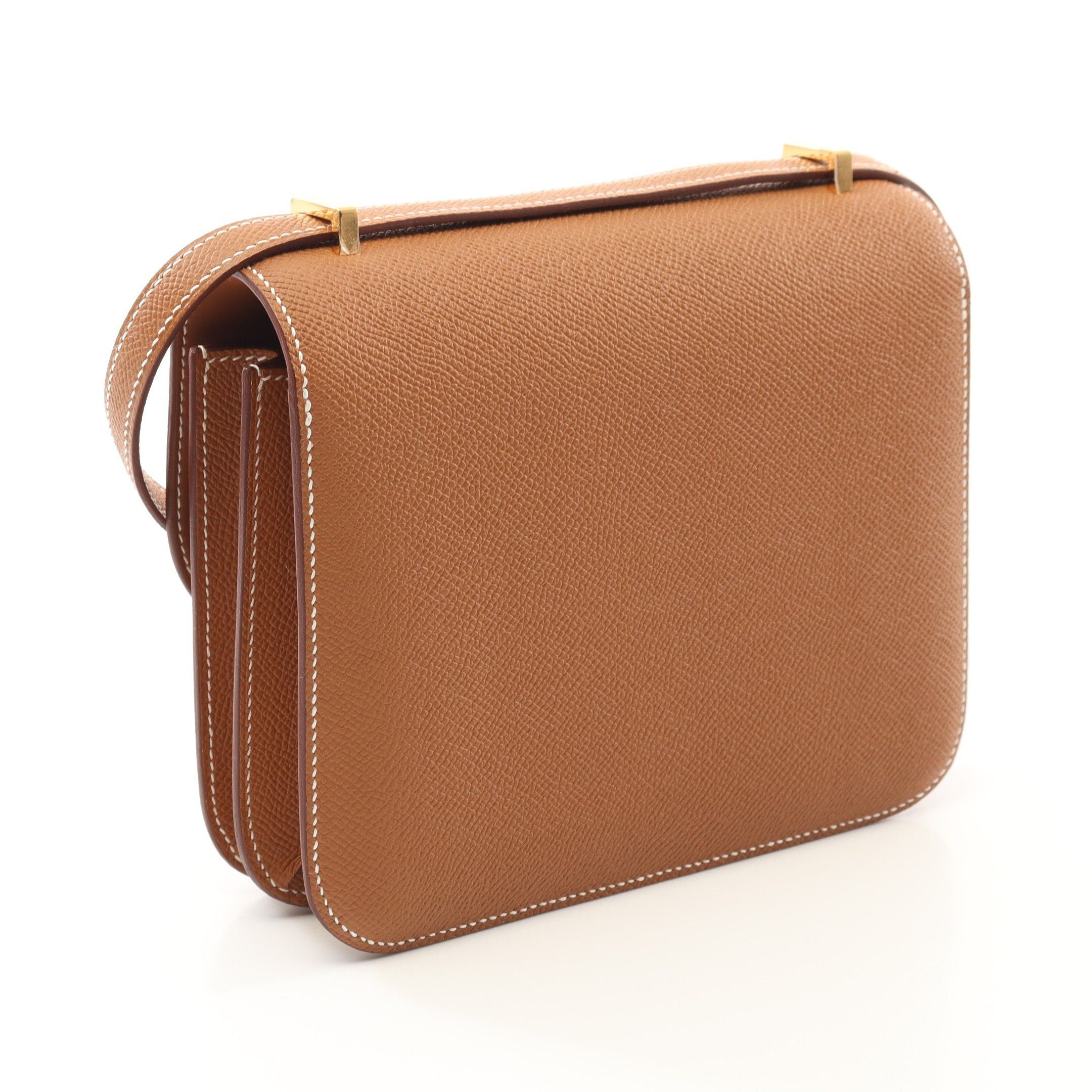 Hermes Hermes Constance 3 Mini Gold Shoulder Bag Veau Epsom Light Brown Hardware Double Engraved Size ONE SIZE - 2 Thumbnail
