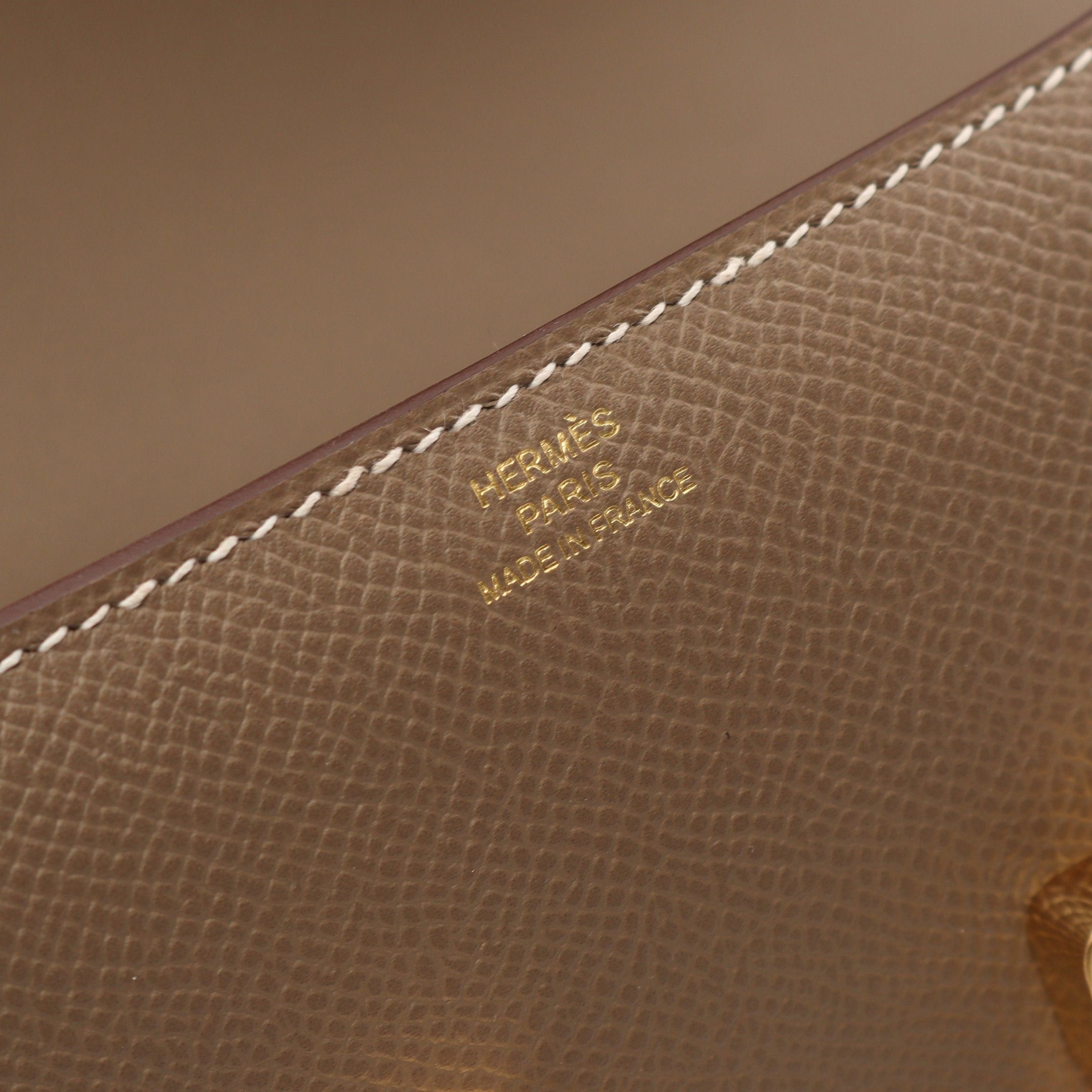 Hermes Hermes Constance Elan Etoupe Shoulder Bag Veau Epsom Gray Brown Gold Hardware K Stamp Size ONE SIZE - 4 Thumbnail