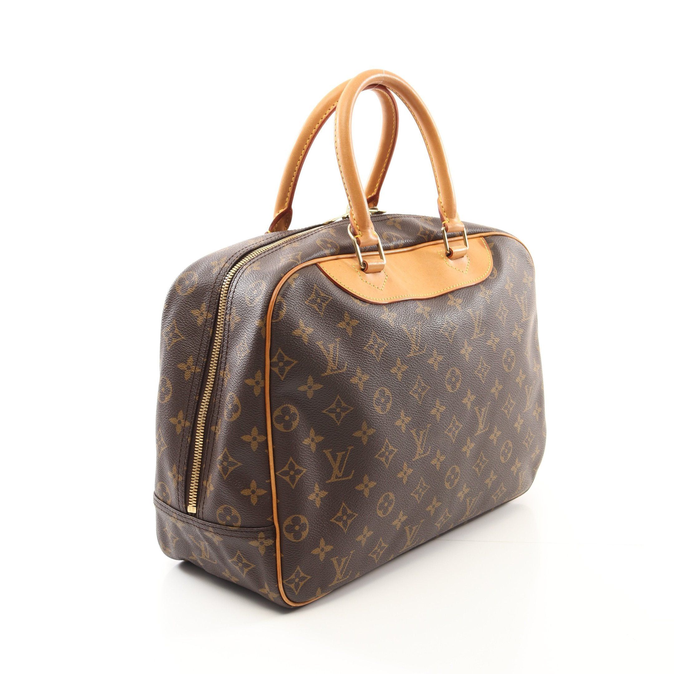Louis Vuitton Louis Vuitton Deauville Bowling Vanity Monogram Handbag Leather Brown Size ONE SIZE - 2 Thumbnail