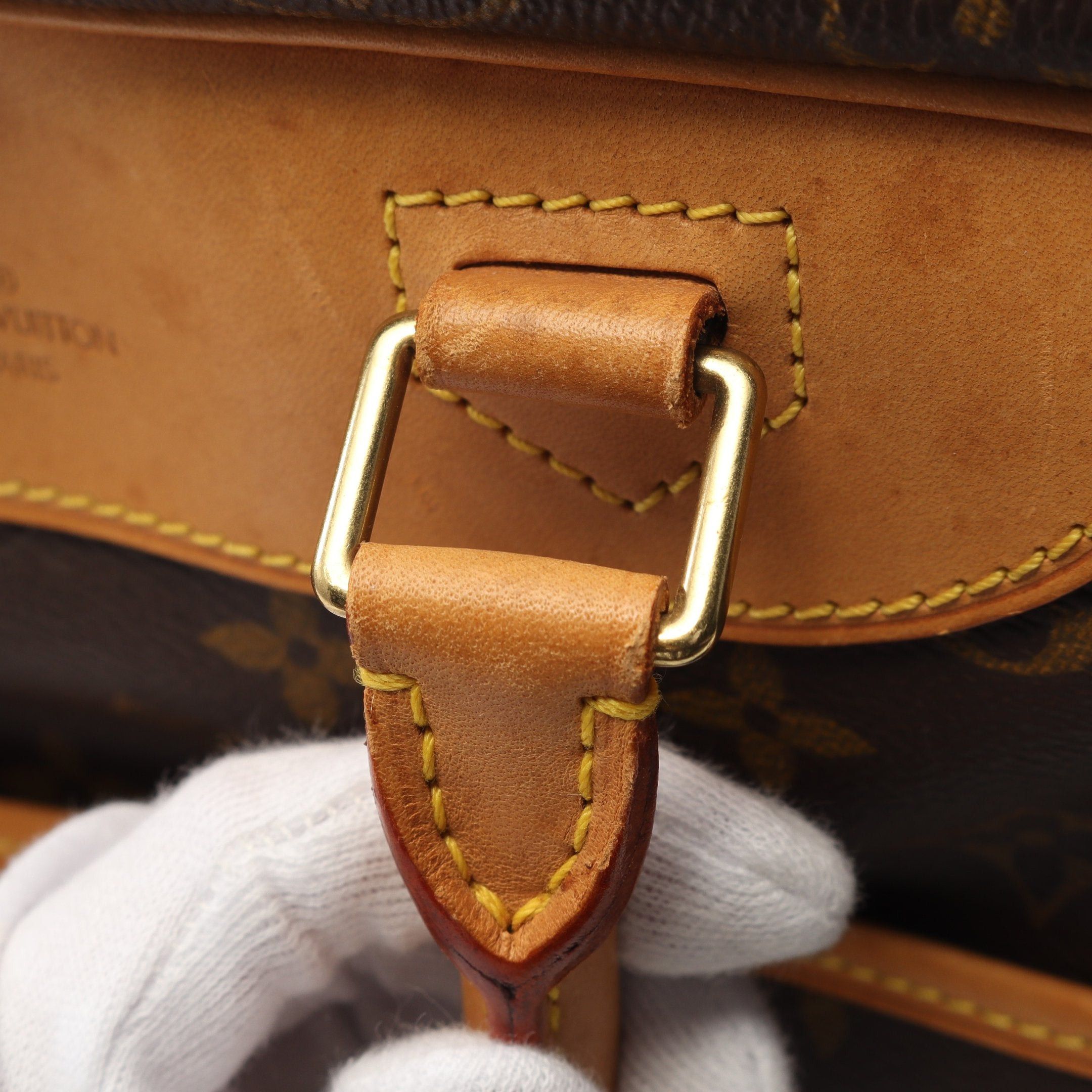 Louis Vuitton Louis Vuitton Deauville Bowling Vanity Monogram Handbag Leather Brown Size ONE SIZE - 11 Thumbnail