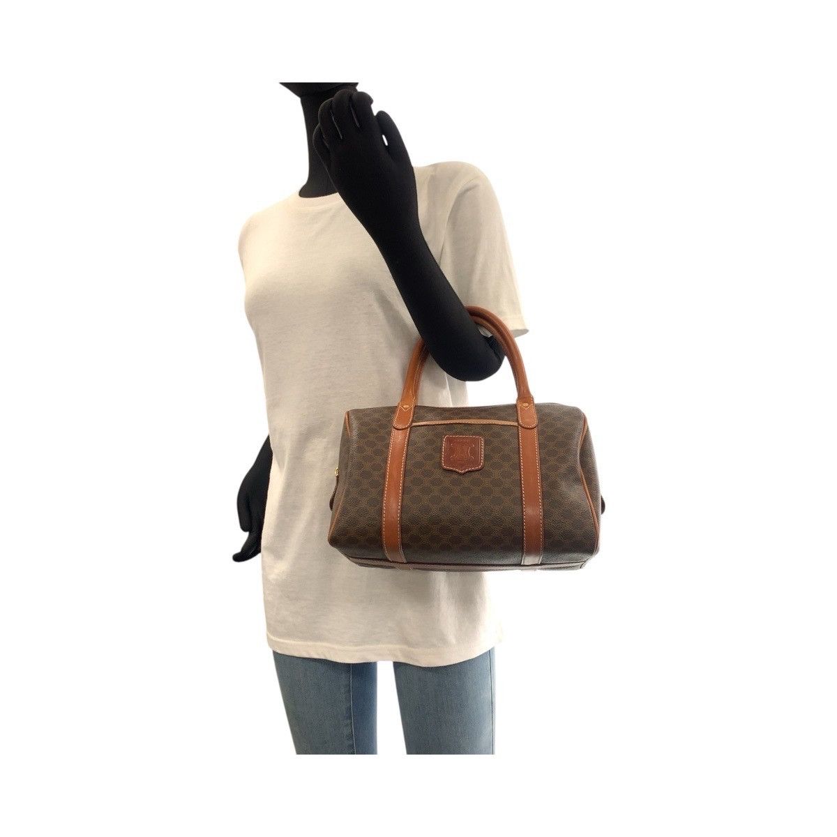 Celine Celine Celine Macadam PVC/Leather Mini Boston Bag Handbag M12 Leather Handbag DUTY FREE for USA Size ONE SIZE - 5 Thumbnail