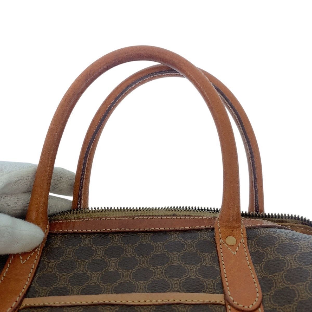 Celine Celine Celine Macadam PVC/Leather Mini Boston Bag Handbag M12 Leather Handbag DUTY FREE for USA Size ONE SIZE - 10 Thumbnail