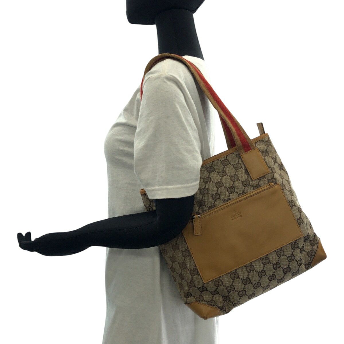 Gucci Gucci Gucci GG Canvas Handbag 019 0402 Canvas Tote Bag 019 0402 DUTY FREE for USA Size ONE SIZE - 7 Thumbnail