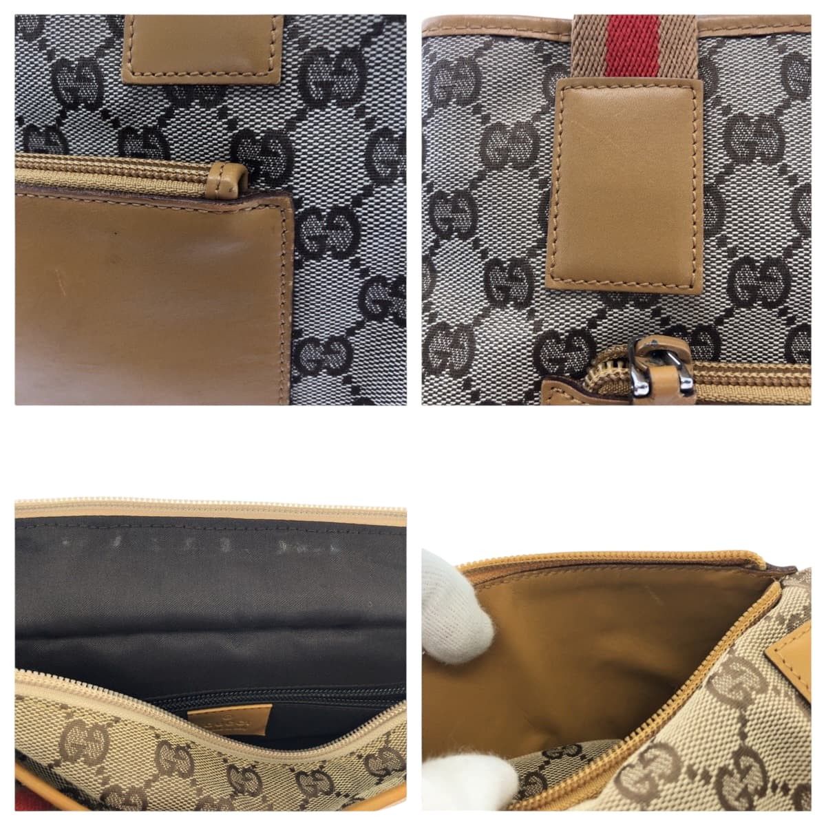 Gucci Gucci Gucci GG Canvas Handbag 019 0402 Canvas Tote Bag 019 0402 DUTY FREE for USA Size ONE SIZE - 6 Thumbnail