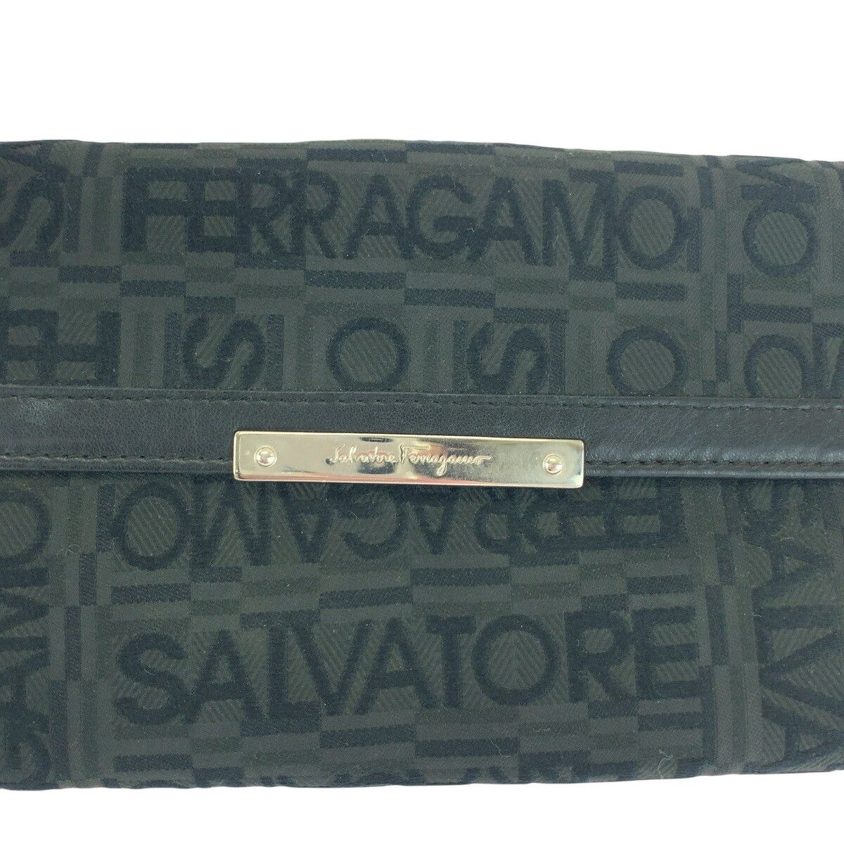 Salvatore Ferragamo Salvatore Ferragamo Salvatore Ferragamo Logo Jacquard Canvas Long Wallet 502108 Canvas Long Wallet 502108 Size ONE SIZE - 5 Thumbnail