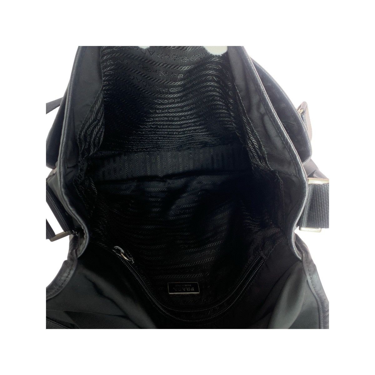 Prada Prada Prada Tessuto Triangle Logo Plate Nylon/Leather Shoulder Bag 502517 Leather Shoulder Bag DUTY FREE for USA Size ONE SIZE - 9 Thumbnail