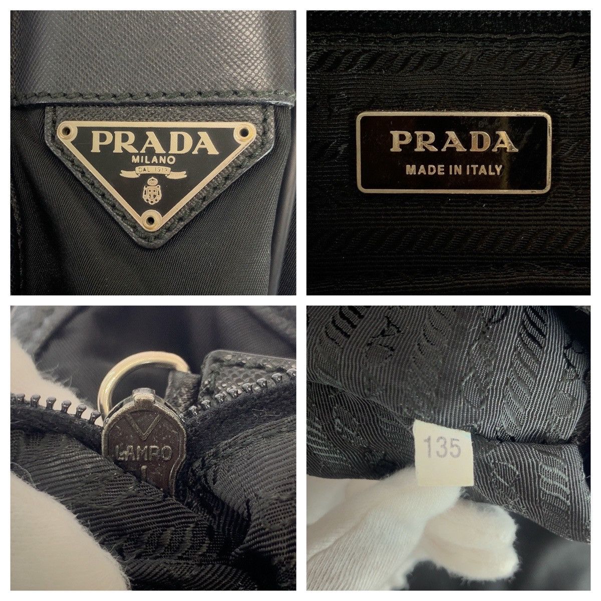 Prada Prada Prada Tessuto Triangle Logo Plate Nylon/Leather Shoulder Bag 502517 Leather Shoulder Bag DUTY FREE for USA Size ONE SIZE - 5 Thumbnail