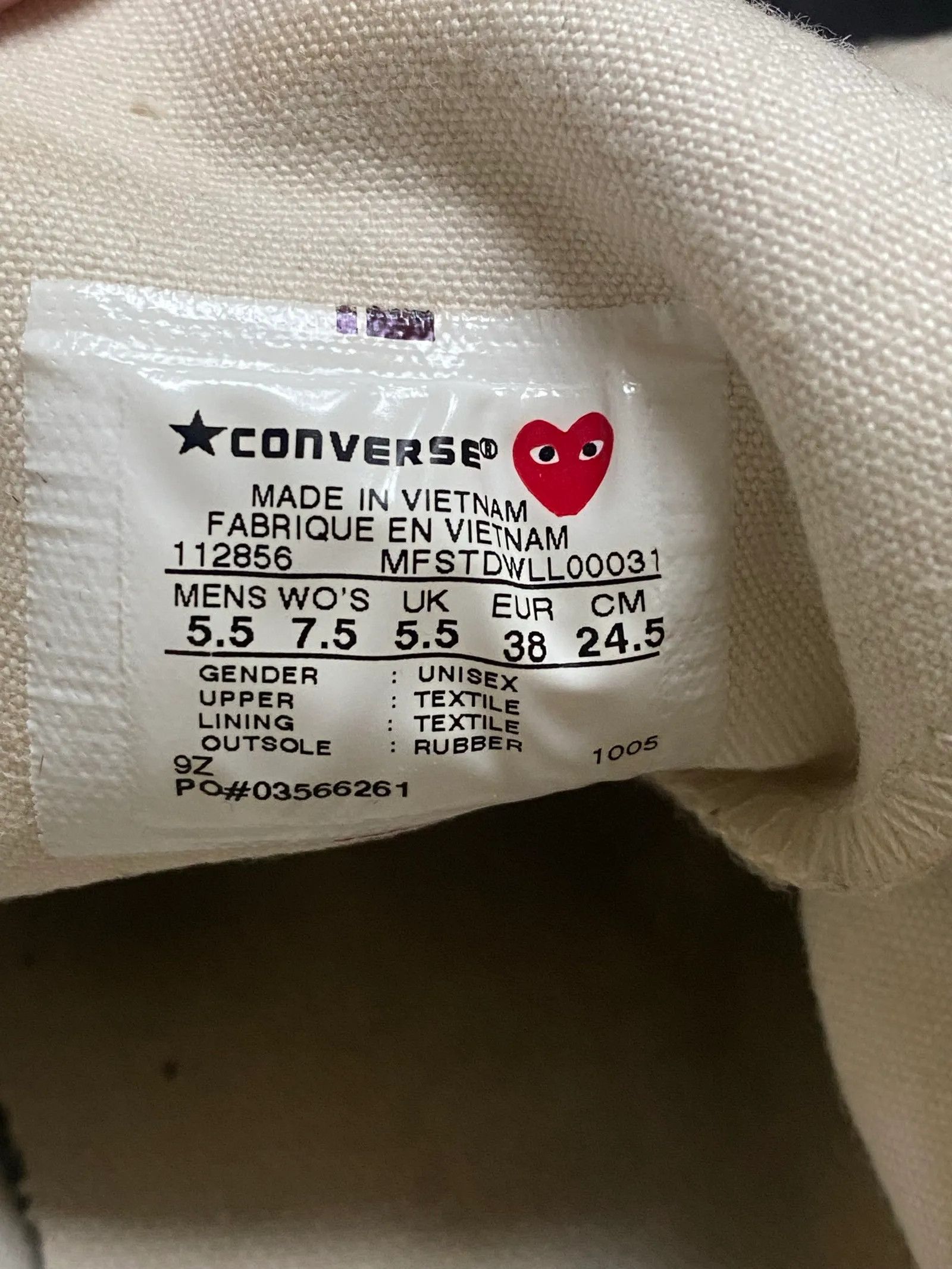 Comme des Garcons Comme des Garcons x Converse Sneakers Size US 8 / IT 38 - 3 Thumbnail