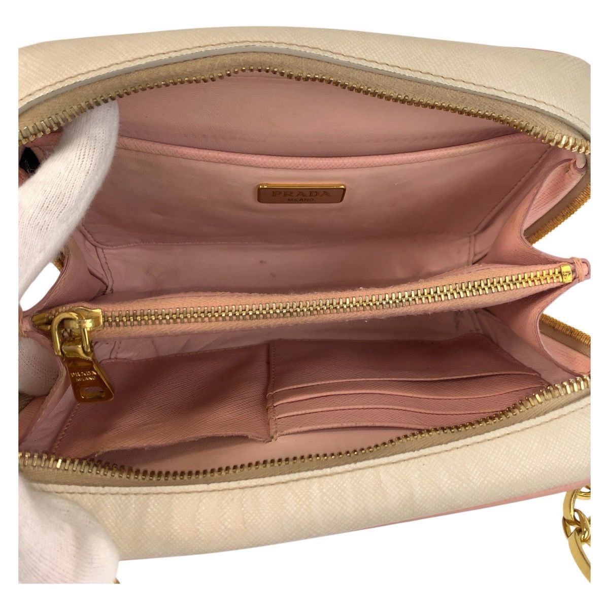Prada Prada Prada Saffiano Leather Shoulder Bag 502396 Leather Shoulder Bag 502396 DUTY FREE for USA Size ONE SIZE - 10 Thumbnail