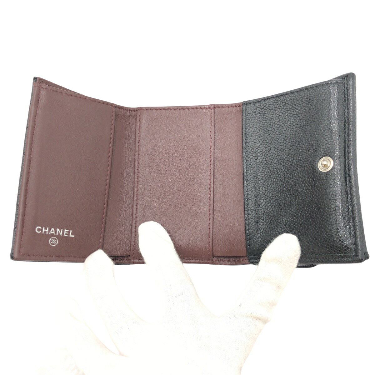 Chanel Chanel Chanel Leather Matelasse Coco Mark Trifold Wallet 3016**** Leather Short Wallet DUTY FREE for USA Size ONE SIZE - 10 Thumbnail