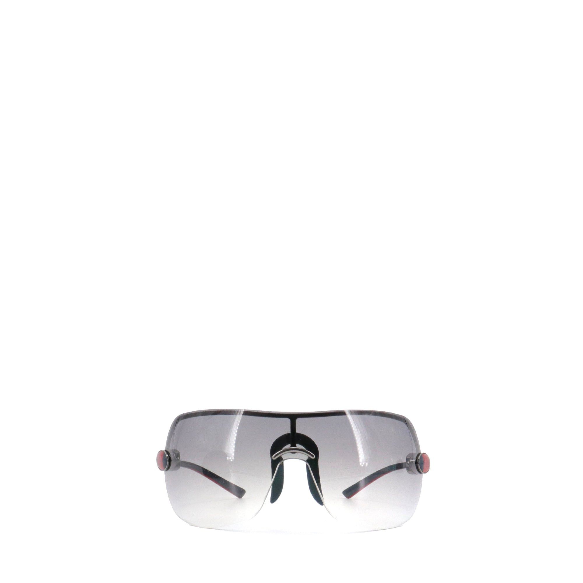 Gucci GUCCI - Gucci Mask sunglasses in gray metal Size ONE SIZE - 2 Thumbnail