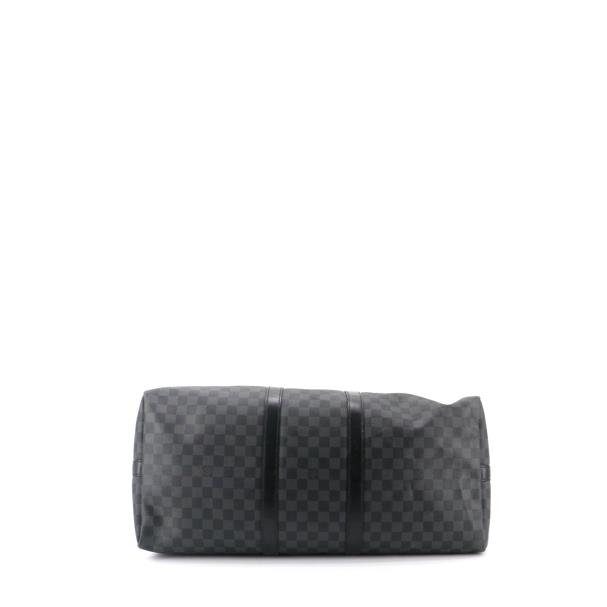 Louis Vuitton LOUIS VUITTON - Louis Vuitton Keepall 55 travel bag in graphite damier canvas Size ONE SIZE - 4 Thumbnail