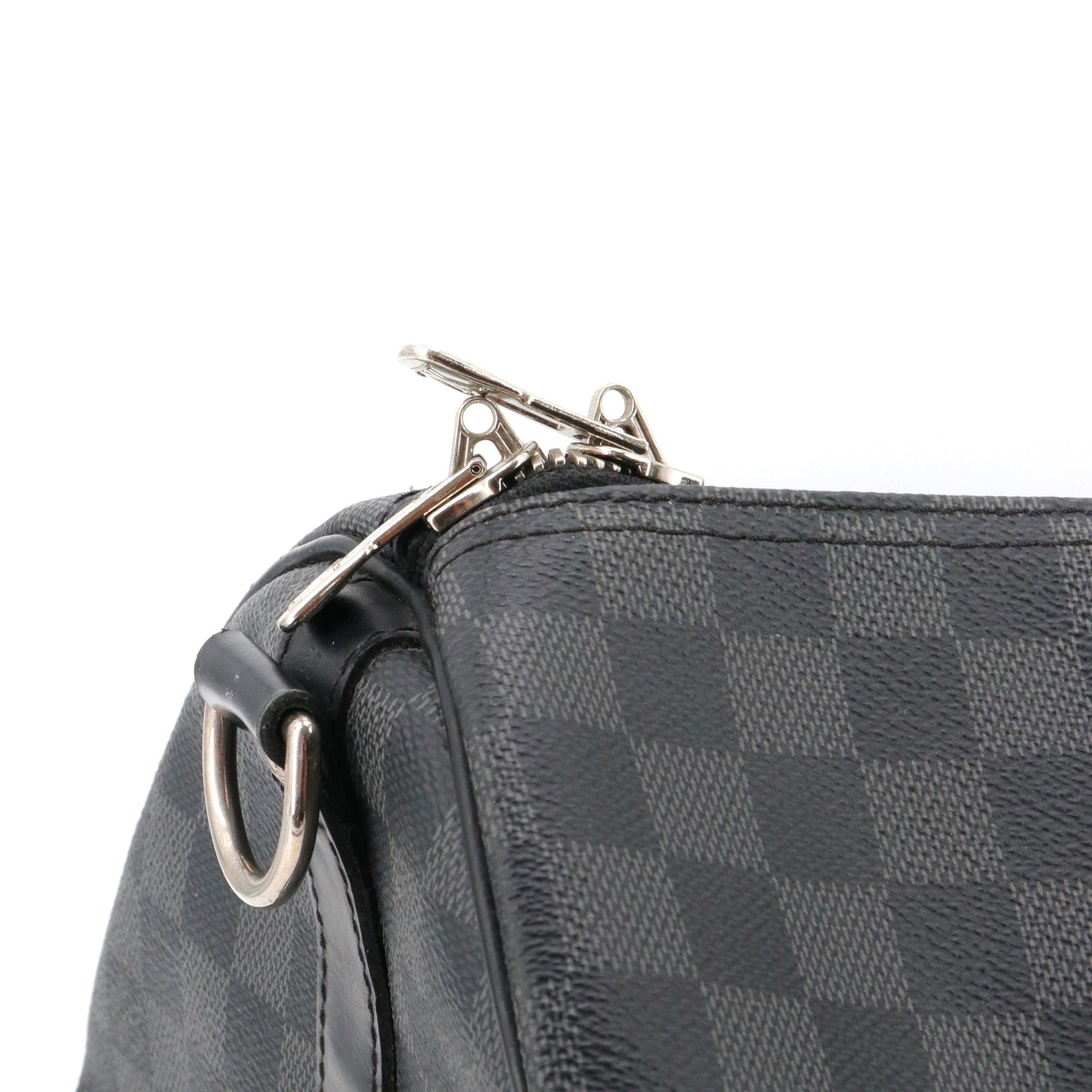 Louis Vuitton LOUIS VUITTON - Louis Vuitton Keepall 55 travel bag in graphite damier canvas Size ONE SIZE - 8 Thumbnail