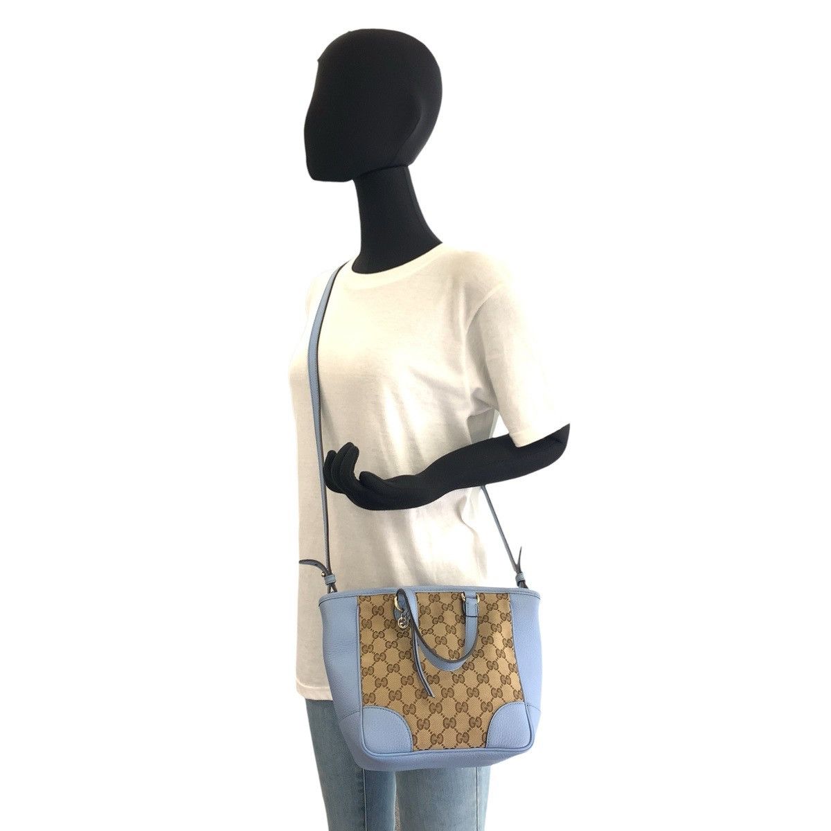 Gucci Gucci Gucci GG Canvas/Leather 2way Bag 449241 Canvas Shoulder Bag 449241 DUTY FREE for USA Size ONE SIZE - 5 Thumbnail