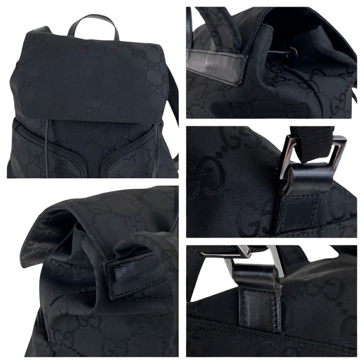 Gucci Gucci Gucci GG Pattern Nylon Backpack 003 0238 Others Backpack 003 0238 DUTY FREE for USA Size ONE SIZE - 6 Thumbnail