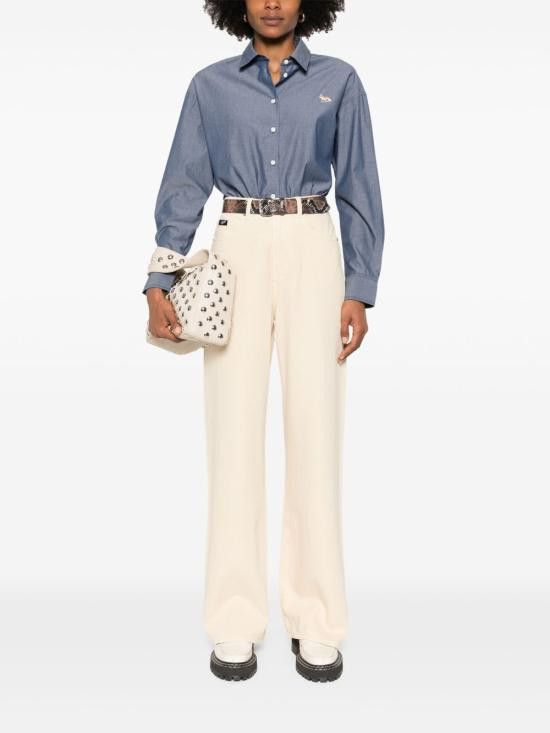 Maison Kitsune MAISON KITSUNE Women Shirts OW00401WC5043 P470 BLUE Size S / US 4 / IT 40 - 3 Thumbnail