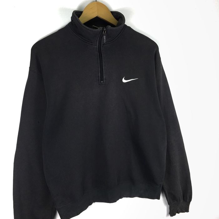 Nike Vintage 90s NIKE Swoosh Half Zipped Sweatshirt Small Logo ...