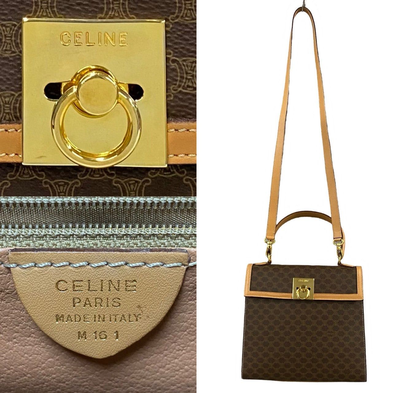 Celine Celine Shoulder Bag Brown Leather Size ONE SIZE - 3 Thumbnail