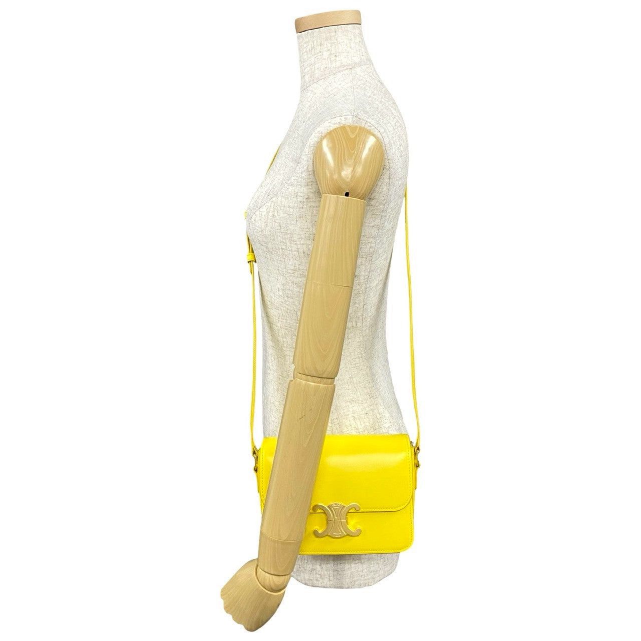 Celine Celine Shoulder Bag Yellow Leather Size ONE SIZE - 2 Thumbnail