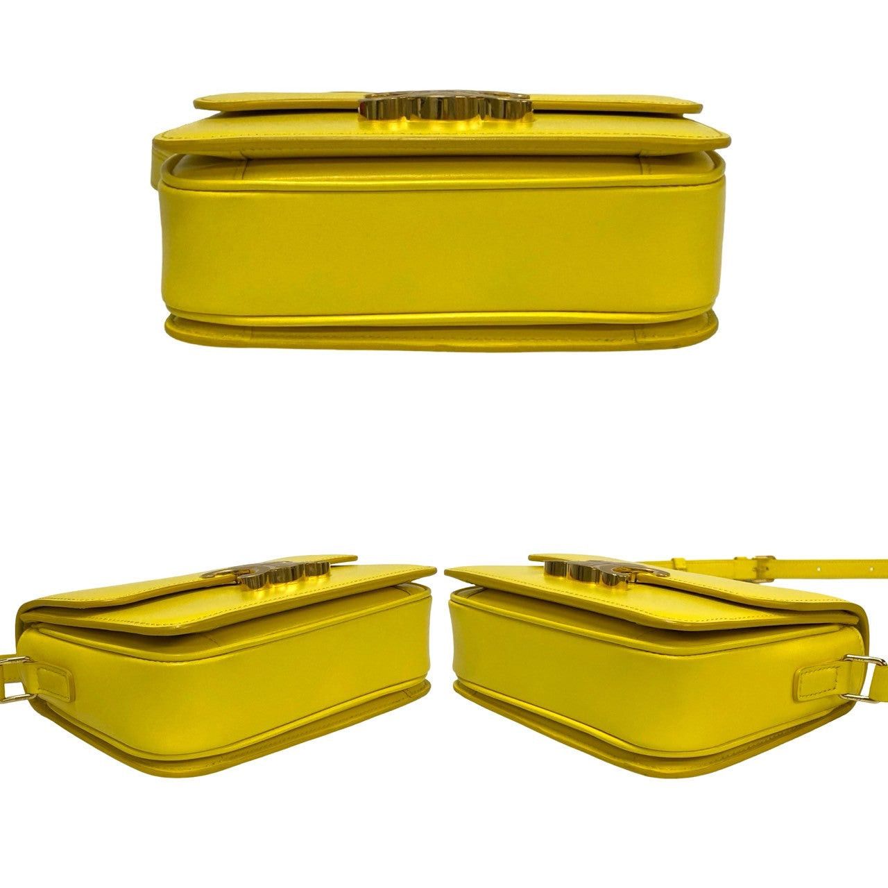 Celine Celine Shoulder Bag Yellow Leather Size ONE SIZE - 6 Thumbnail