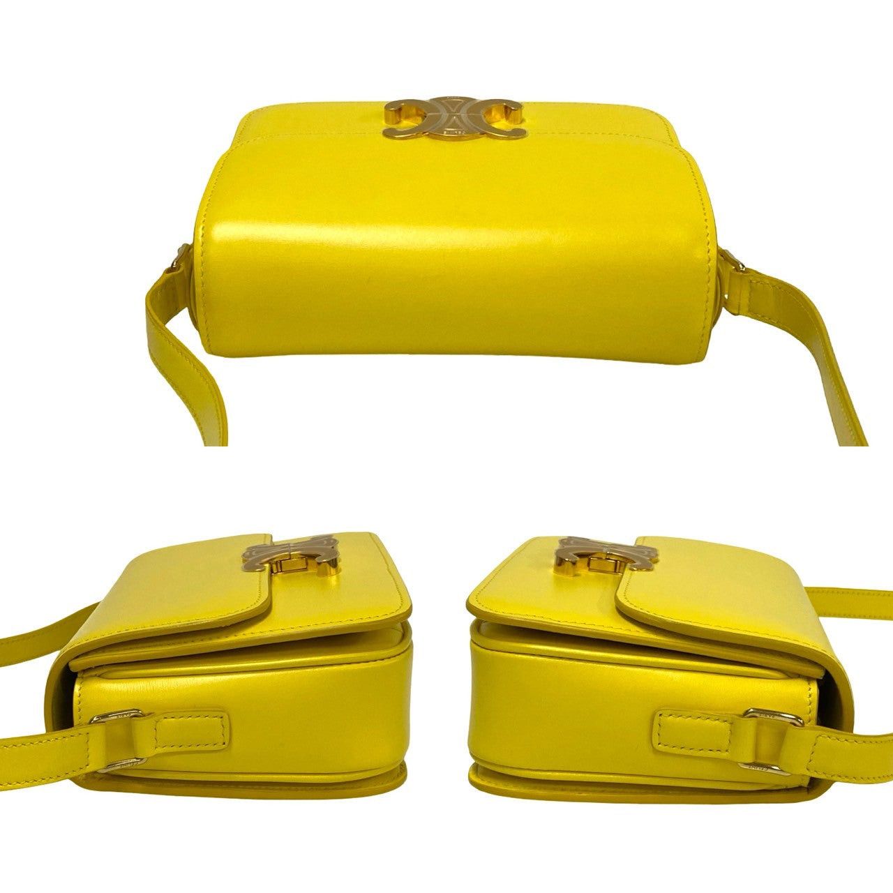 Celine Celine Shoulder Bag Yellow Leather Size ONE SIZE - 5 Thumbnail