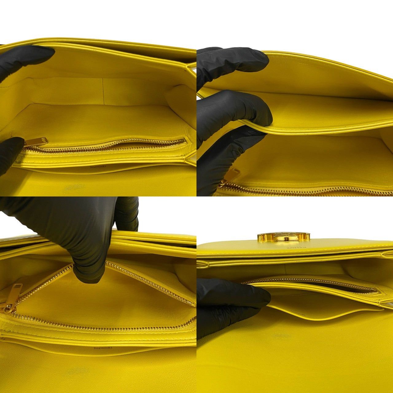 Celine Celine Shoulder Bag Yellow Leather Size ONE SIZE - 9 Thumbnail
