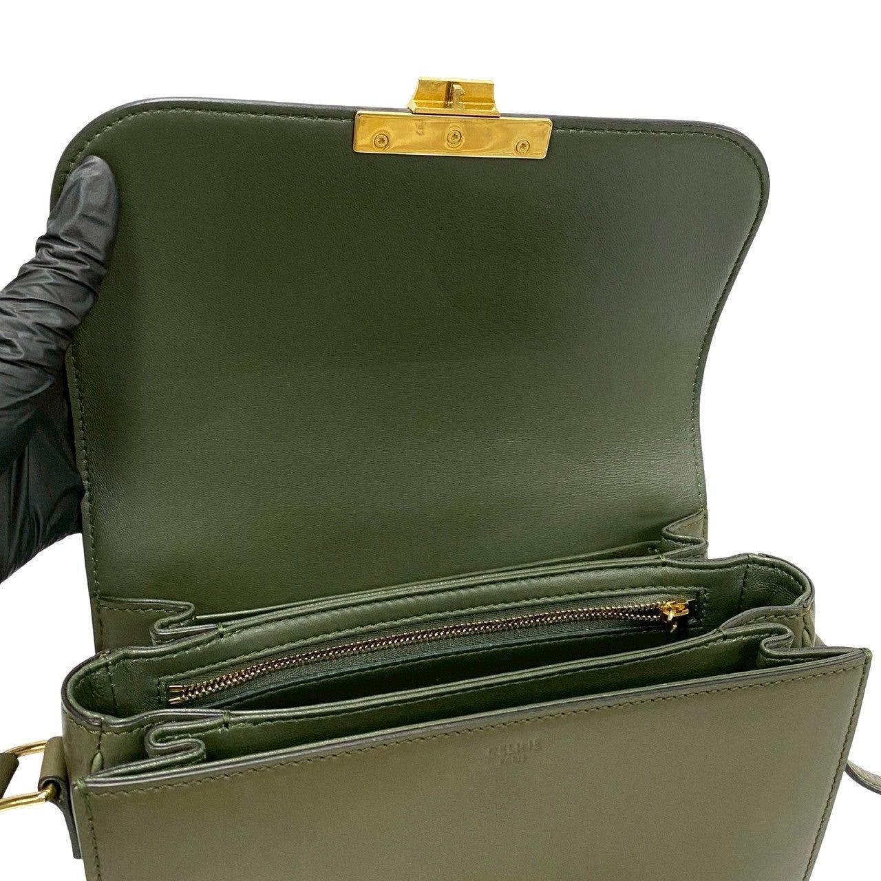 Celine Celine Shoulder Bag Green Leather Size ONE SIZE - 8 Thumbnail