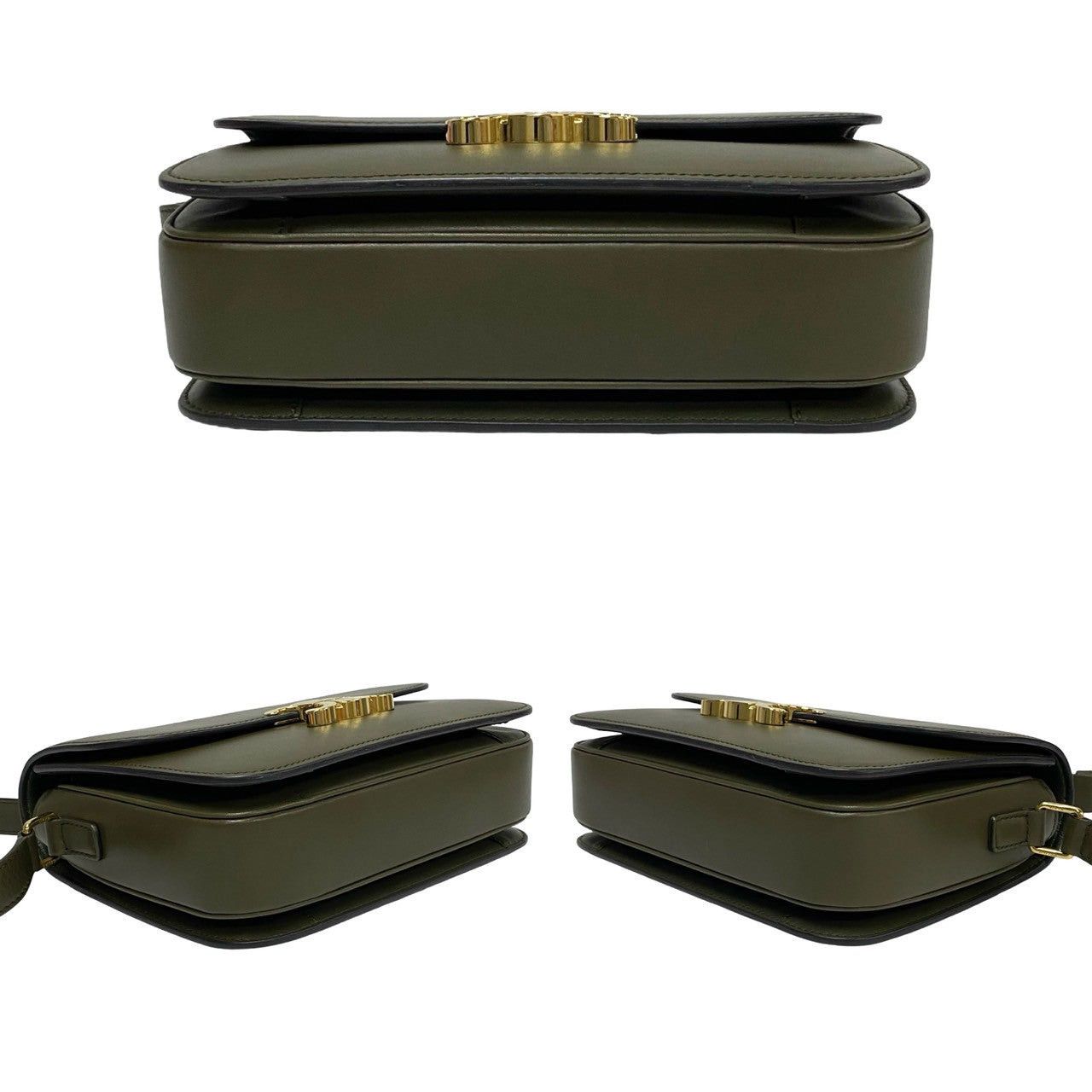 Celine Celine Shoulder Bag Green Leather Size ONE SIZE - 6 Thumbnail