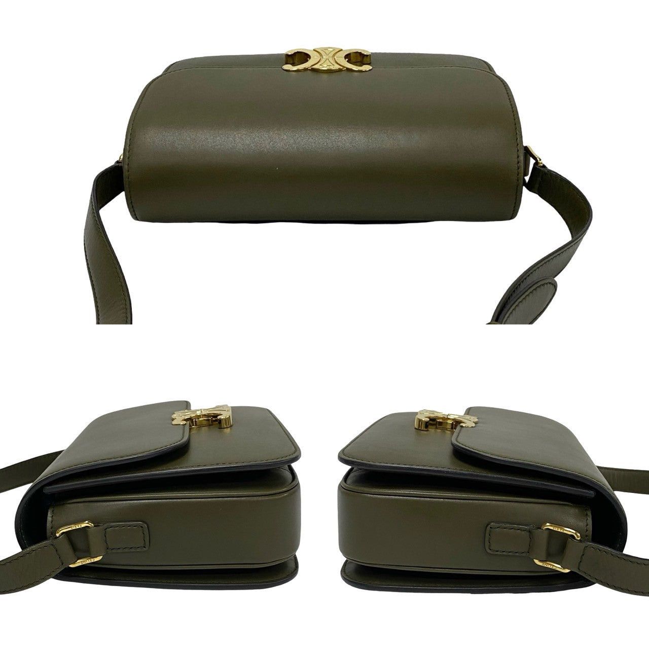 Celine Celine Shoulder Bag Green Leather Size ONE SIZE - 5 Thumbnail