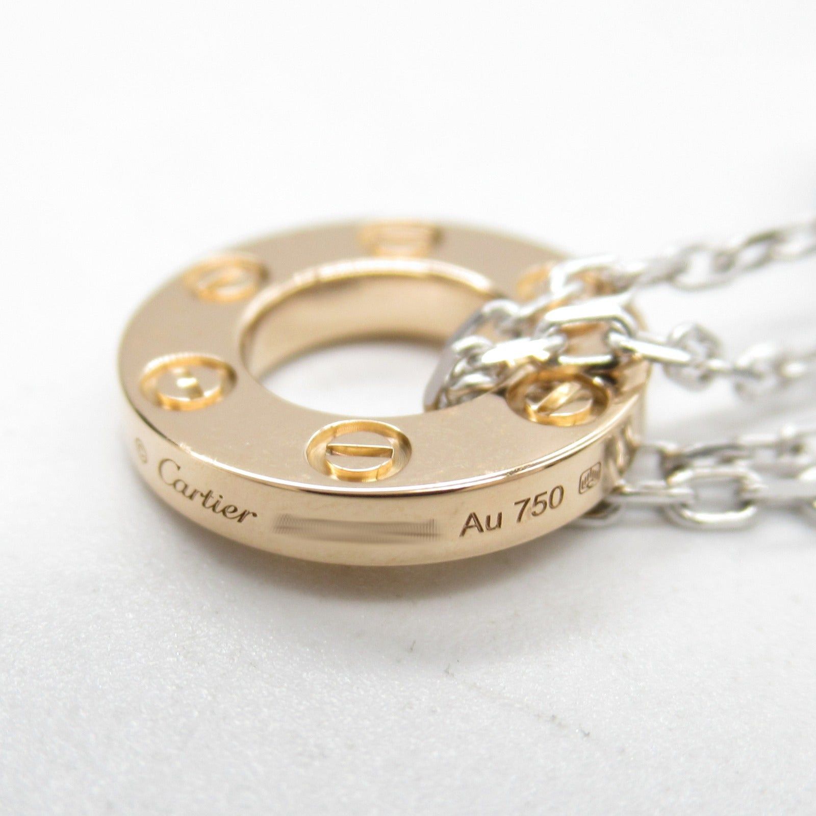 Cartier Cartier Love Necklace Three Hoops Diamond K18Wg (White Gold) K18Pg (Pink Clear Size ONE SIZE - 8 Thumbnail