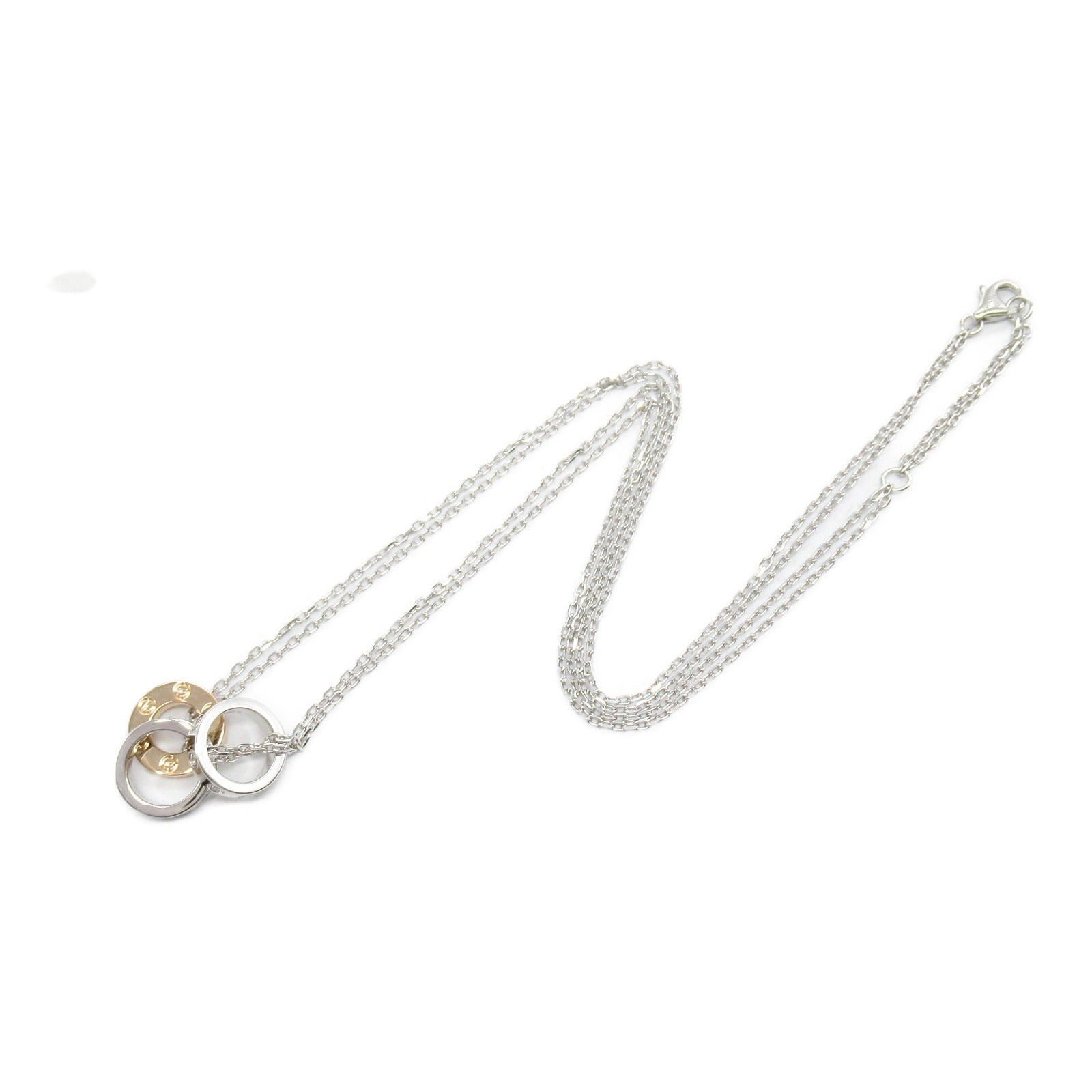 Cartier Cartier Love Necklace Three Hoops Diamond K18Wg (White Gold) K18Pg (Pink Clear Size ONE SIZE - 3 Thumbnail