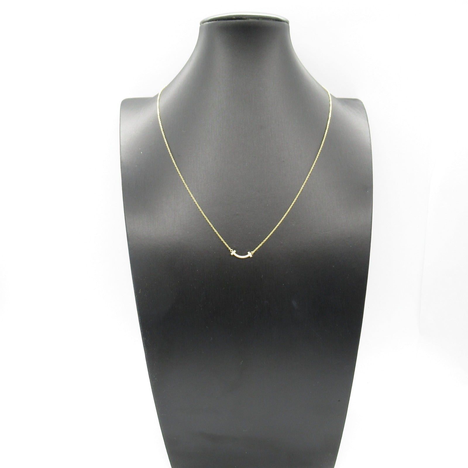 Tiffany & Co. Tiffany Co T-Smile Mini Diamond Necklace K18 (Yellow Gold) Clear Size ONE SIZE - 7 Thumbnail