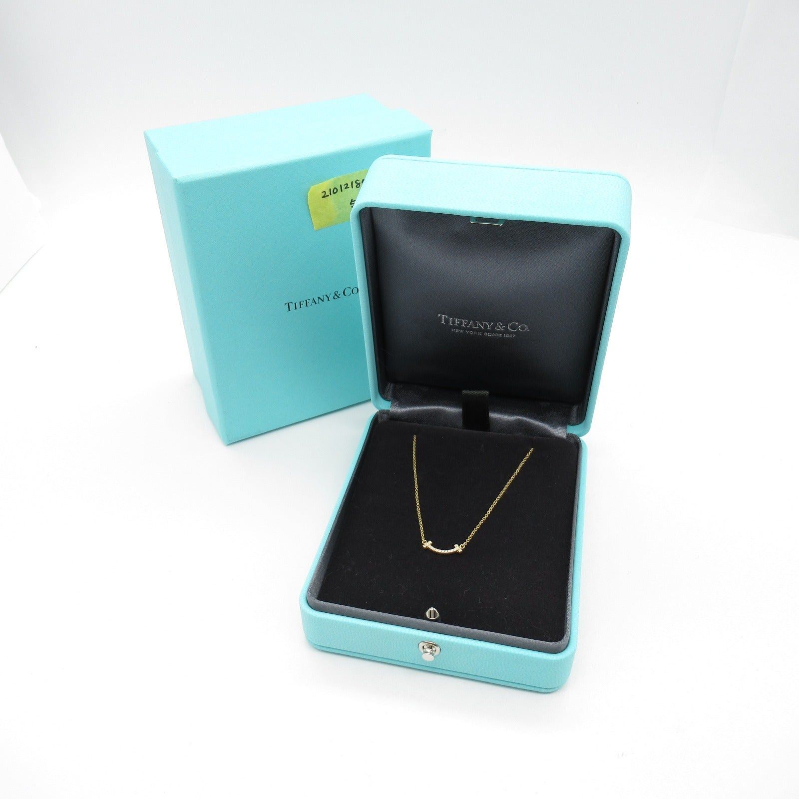 Tiffany & Co. Tiffany Co T-Smile Mini Diamond Necklace K18 (Yellow Gold) Clear Size ONE SIZE - 6 Thumbnail