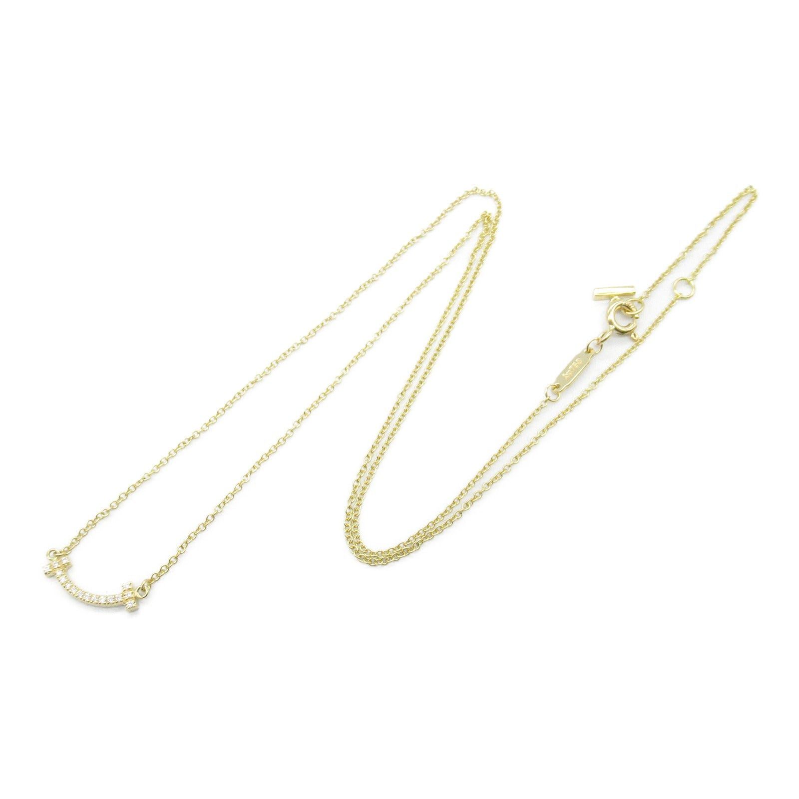 Tiffany & Co. Tiffany Co T-Smile Mini Diamond Necklace K18 (Yellow Gold) Clear Size ONE SIZE - 3 Thumbnail